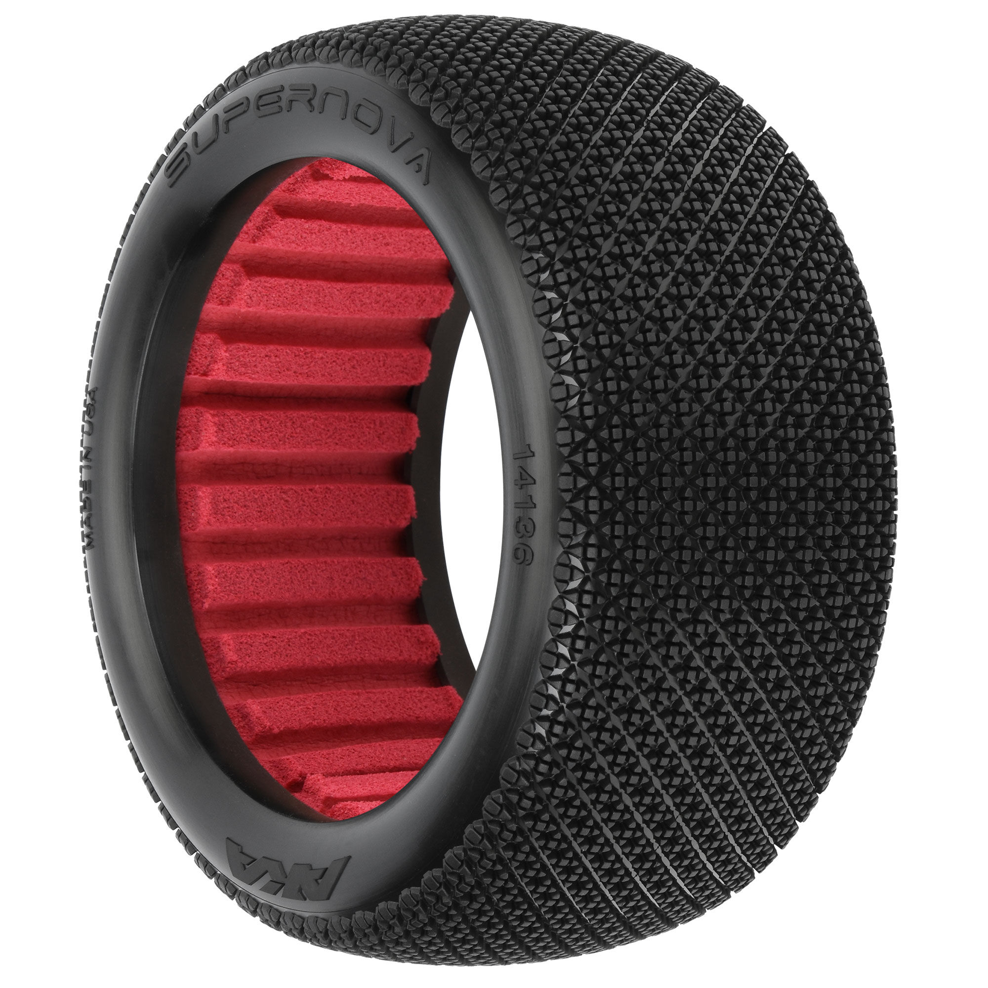 AKA PRODUCTS, INC. 1/8 Supernova Super Soft Longwear F/R 4.0 Off-Road Truck Tires (2)