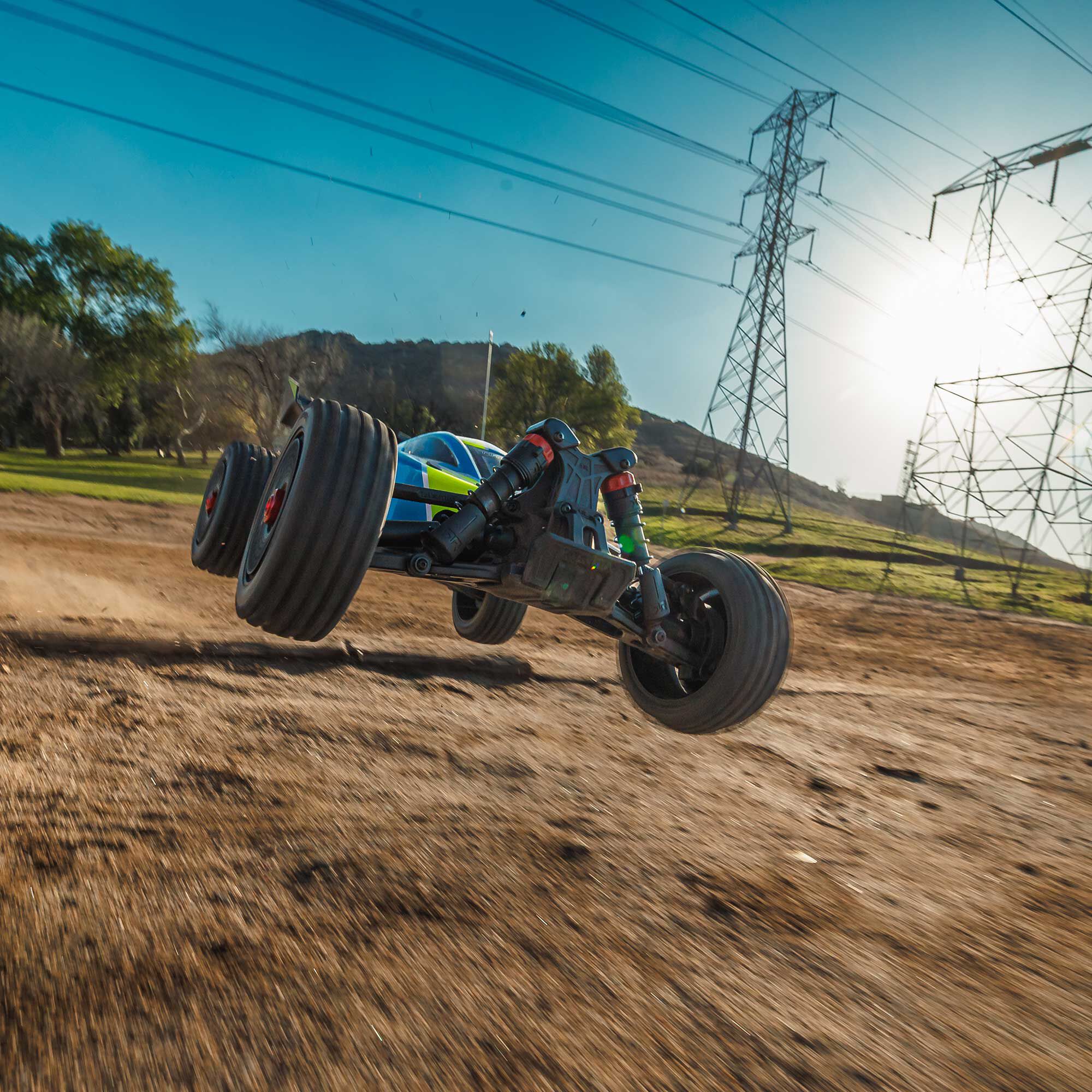 ARRMA 1/8 TYPHON MEGA 665 4X4 RTR Brushed Buggy, Blue