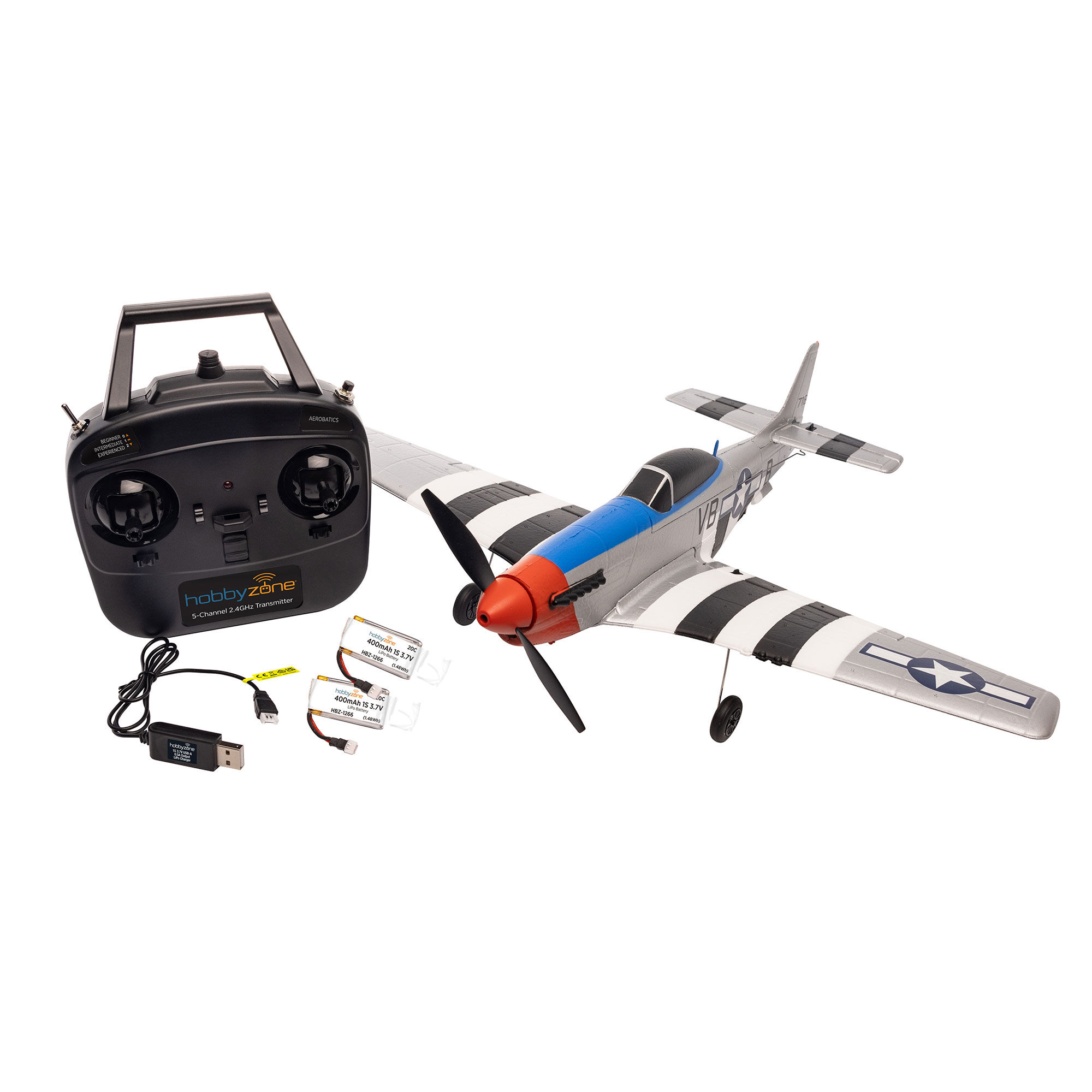 HobbyZone P-51D Mustang 450mm RTF with SAFE