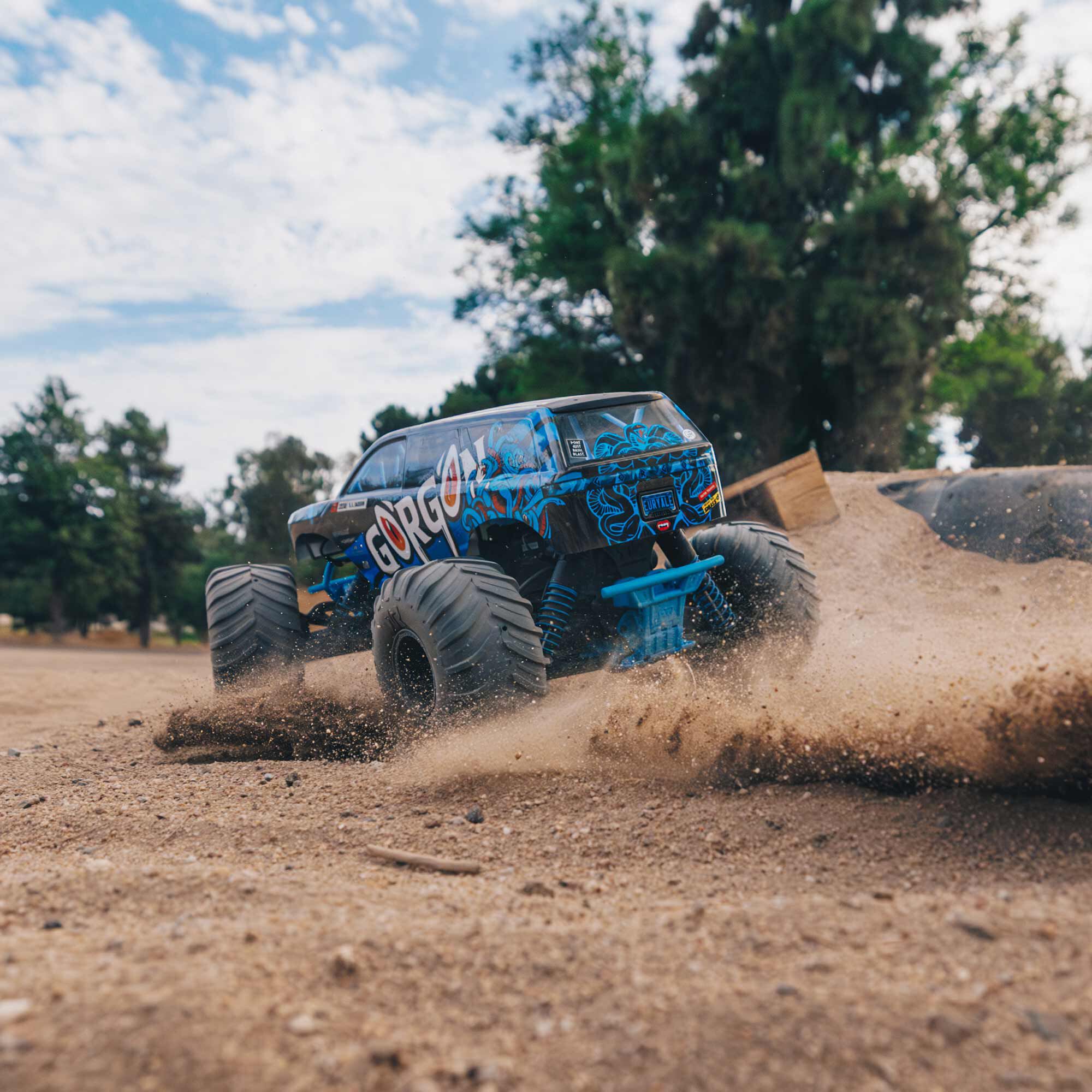 ARRMA 1/10 GORGON 2WD RTR Brushed Monster Truck, Blue