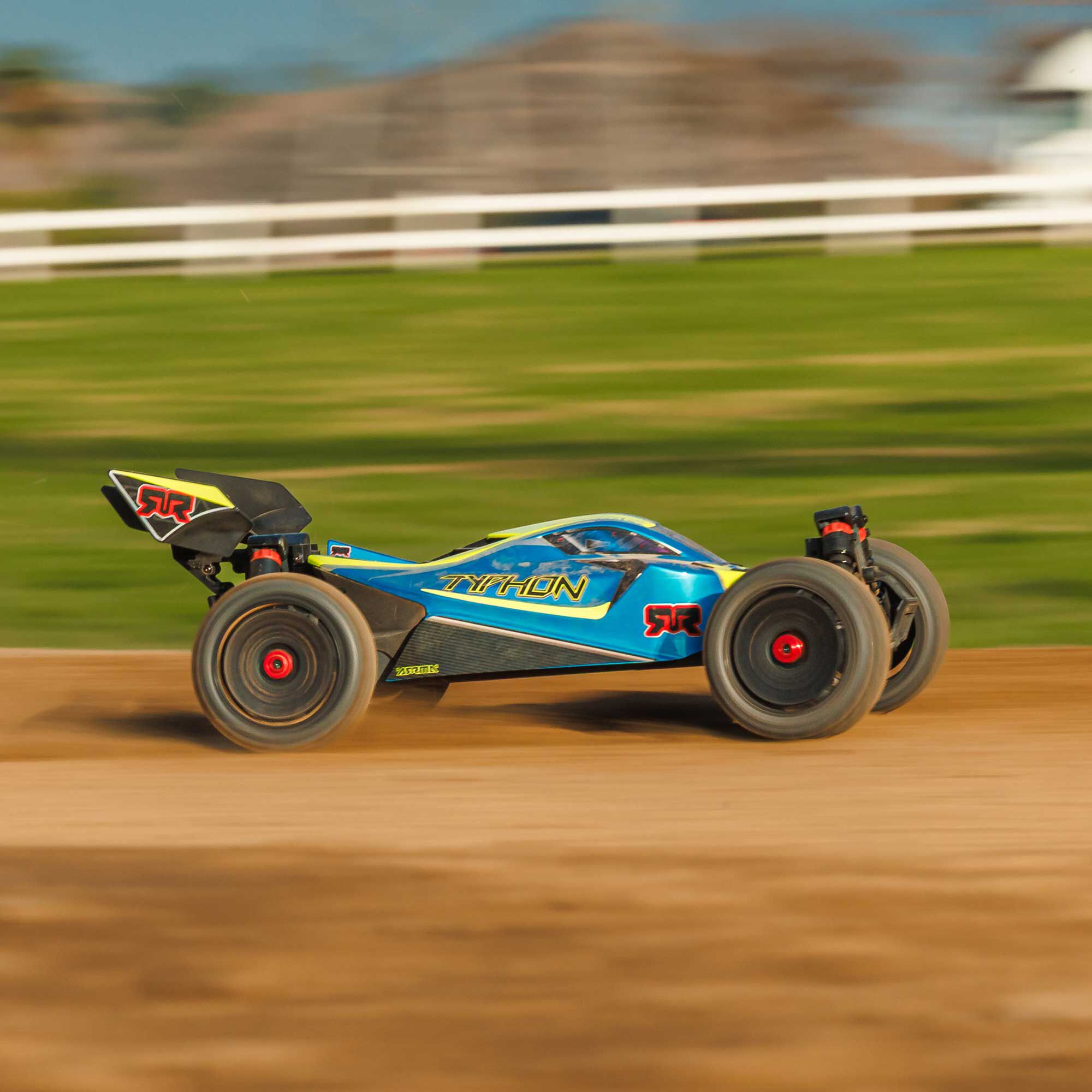 ARRMA 1/8 TYPHON MEGA 665 4X4 RTR Brushed Buggy, Blue