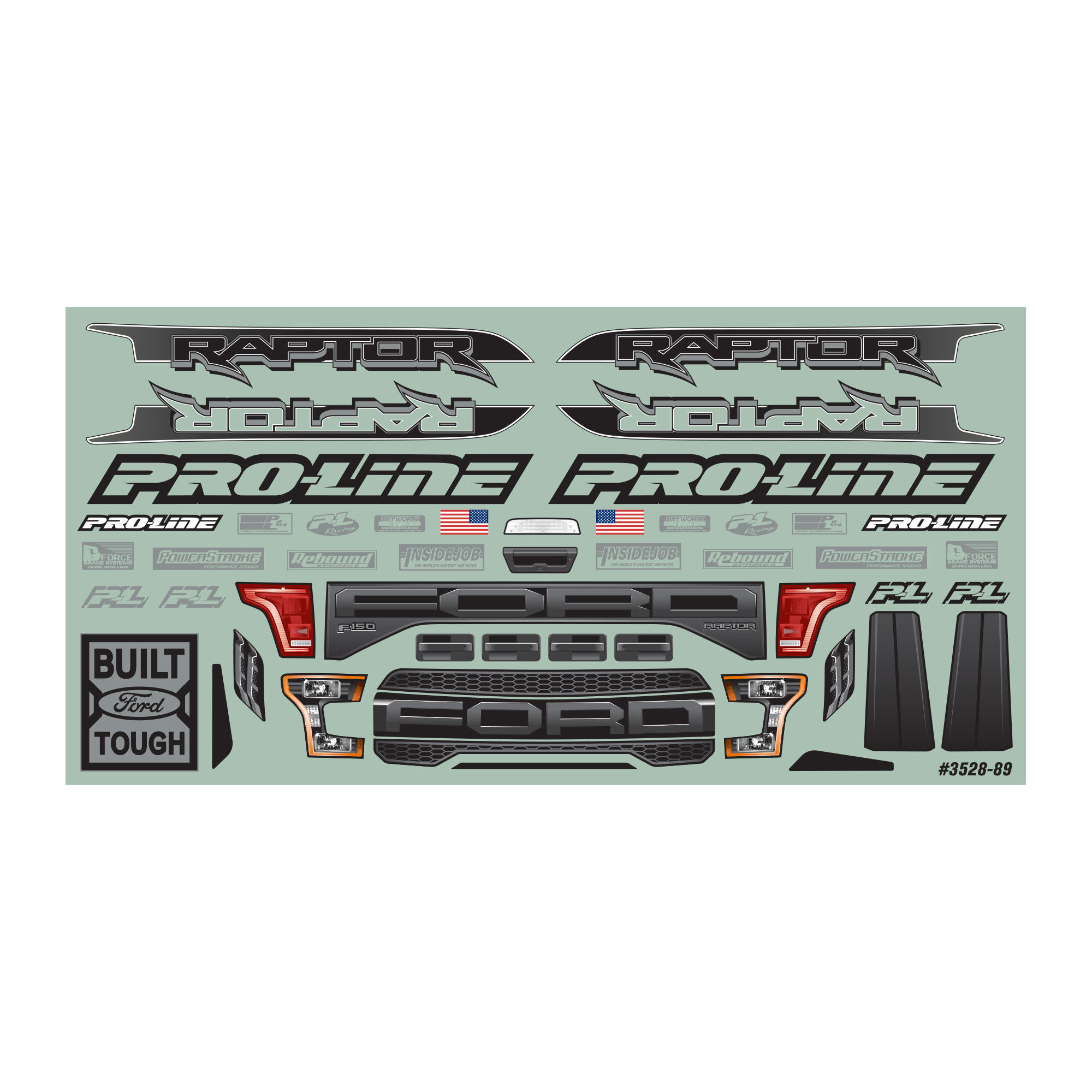 Pro-Line Racing 1/10 Pre-Cut 2017 Ford F-150 Raptor Clear Body: Rustler 4x4