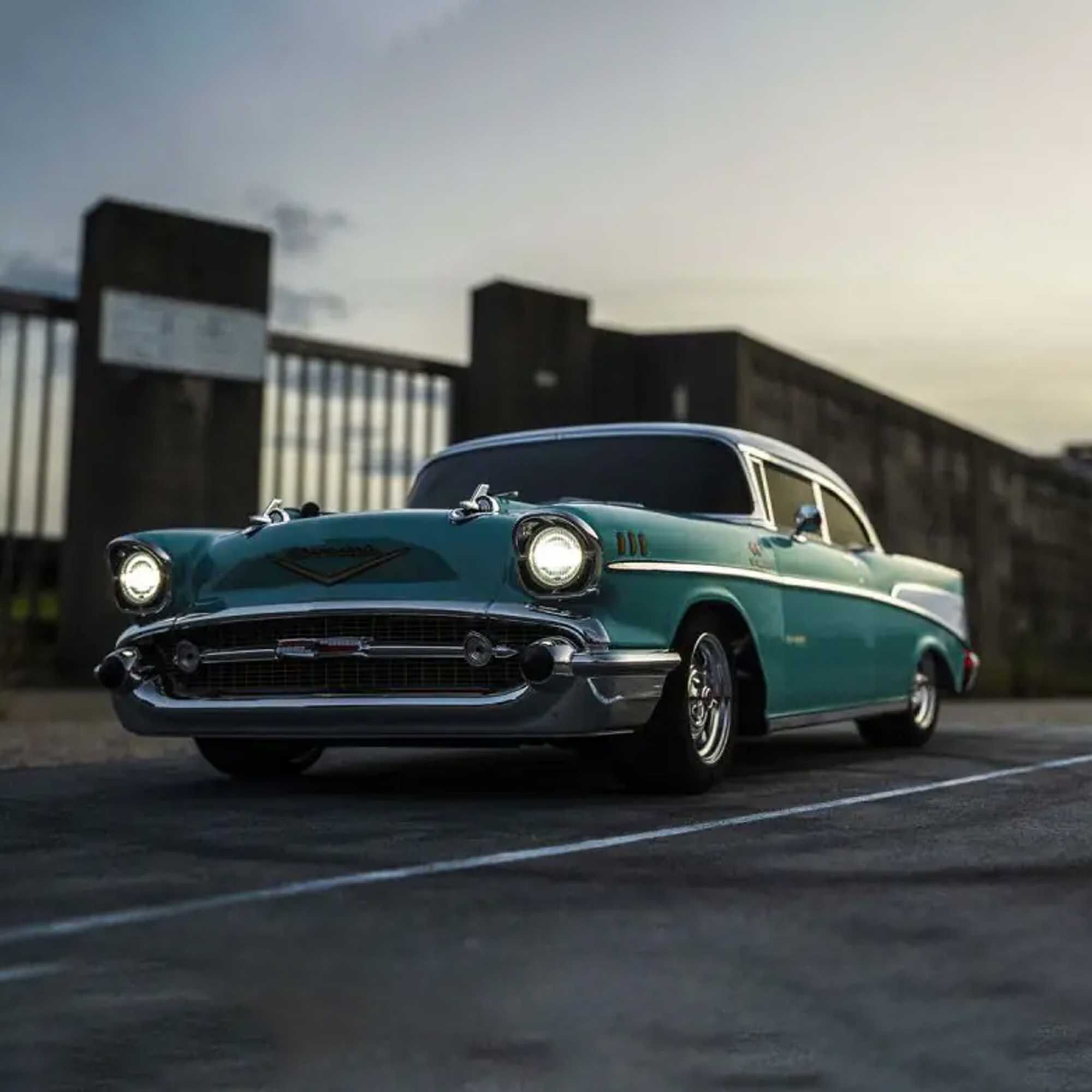 Kyosho 1/10 Chevy Bel Air Coupe Fazer Mk2 4x4 On-Road Touring Car RTR, Turquoise