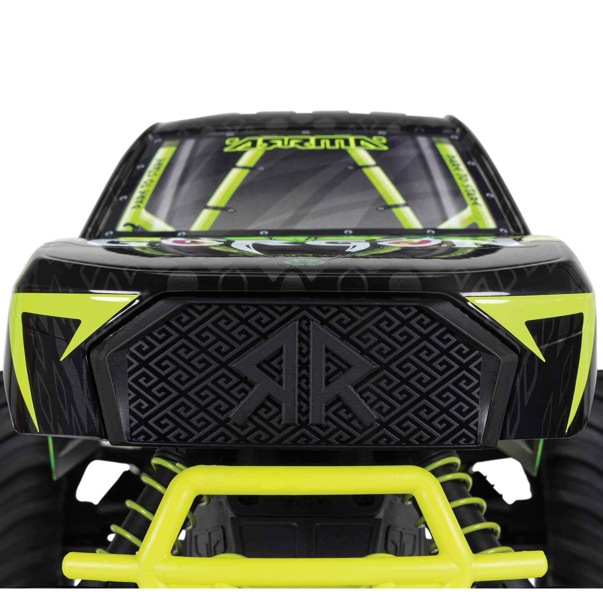 ARRMA 1/10 GORGON 2WD RTR Brushed Monster Truck (Battery & Charger Included), Yellow
