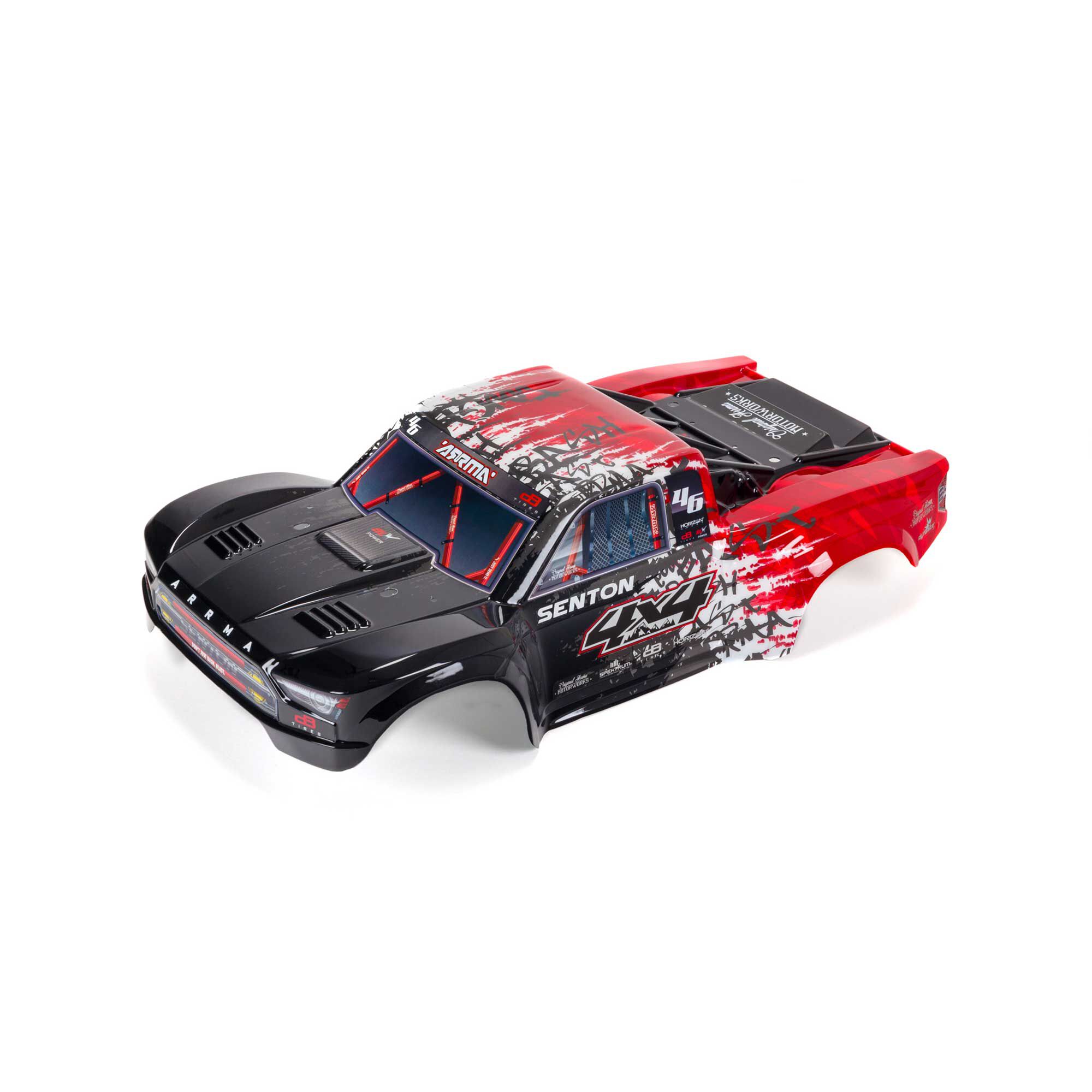 ARRMA 1/10 Painted Body, Red: SENTON 4X4 BLX