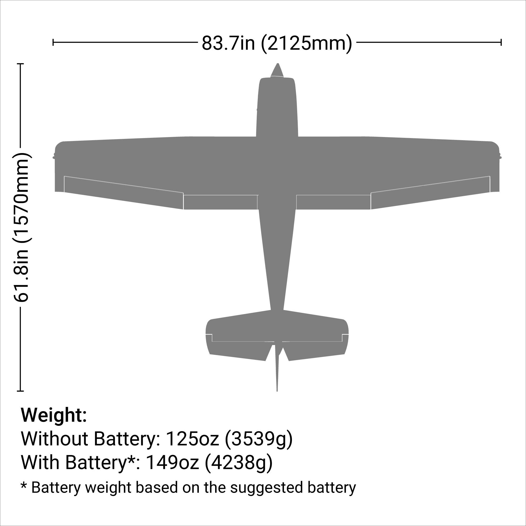 E-flite Carbon-Z Cessna 150T 2.1m BNF Basic