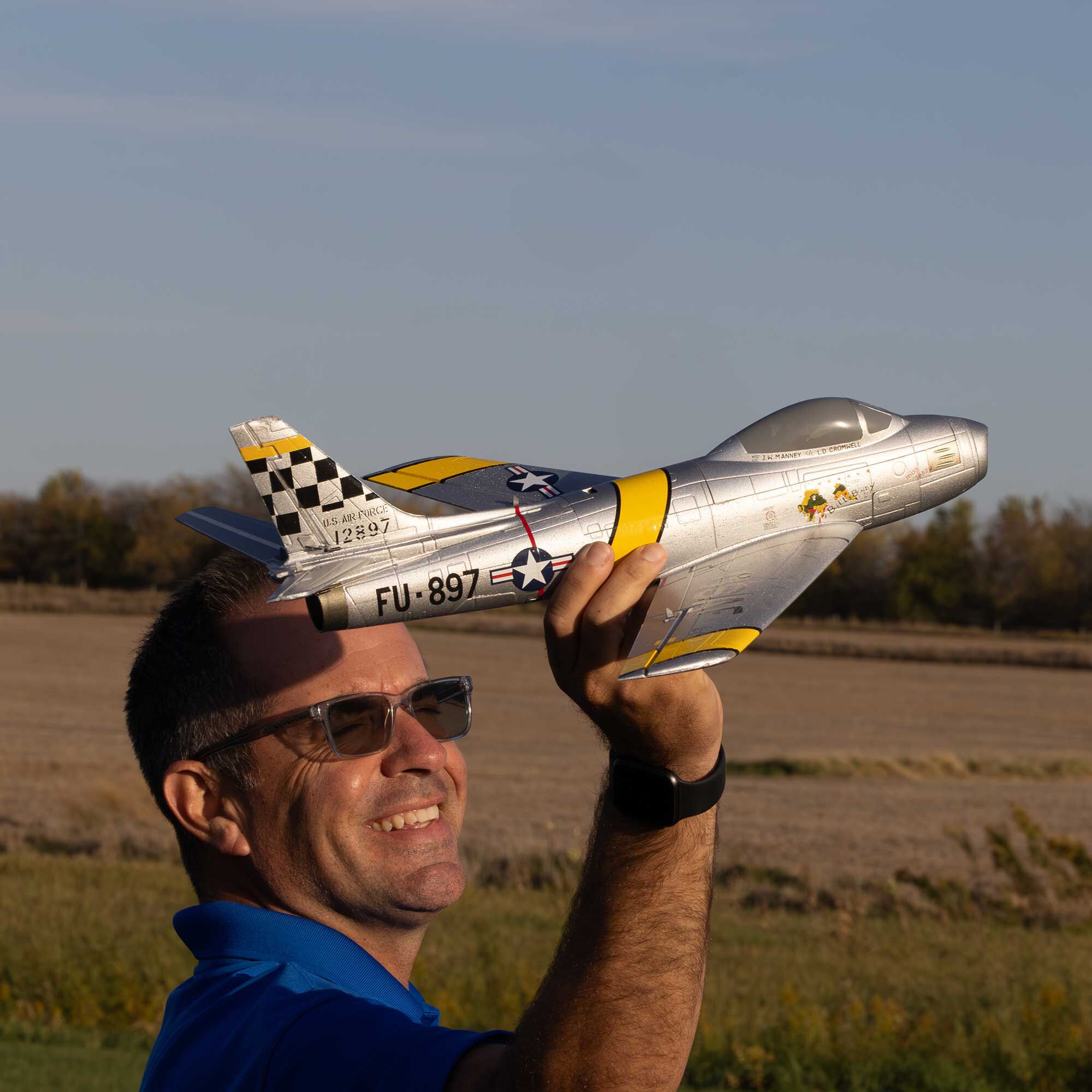 E-flite UMX F-86 Sabre 30mm EDF Jet BNF Basic with AS3X and SAFE Select