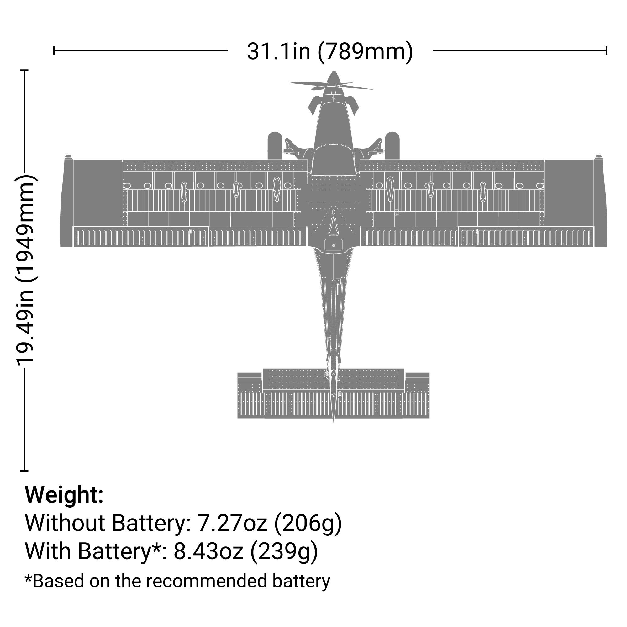 E-flite Micro DRACO 800mm BNF Basic with AS3X and SAFE Select
