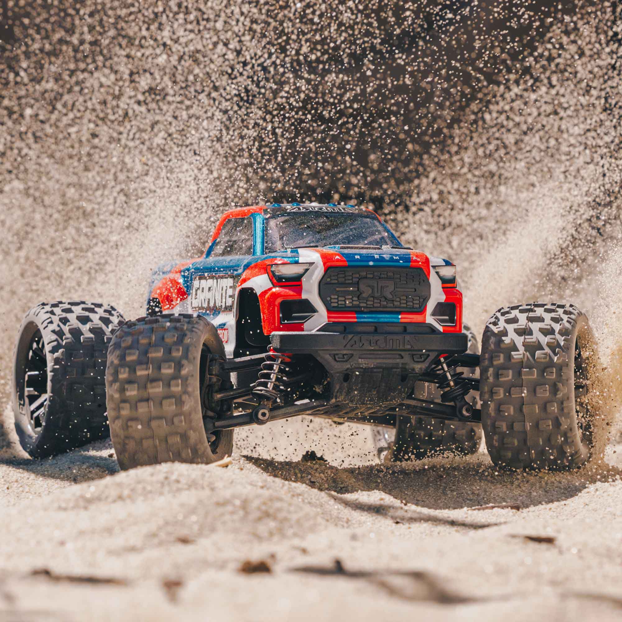 ARRMA 1/18 GRANITE GROM 4X4 RTR Brushed Monster Truck (Battery & Charger Included), Blue