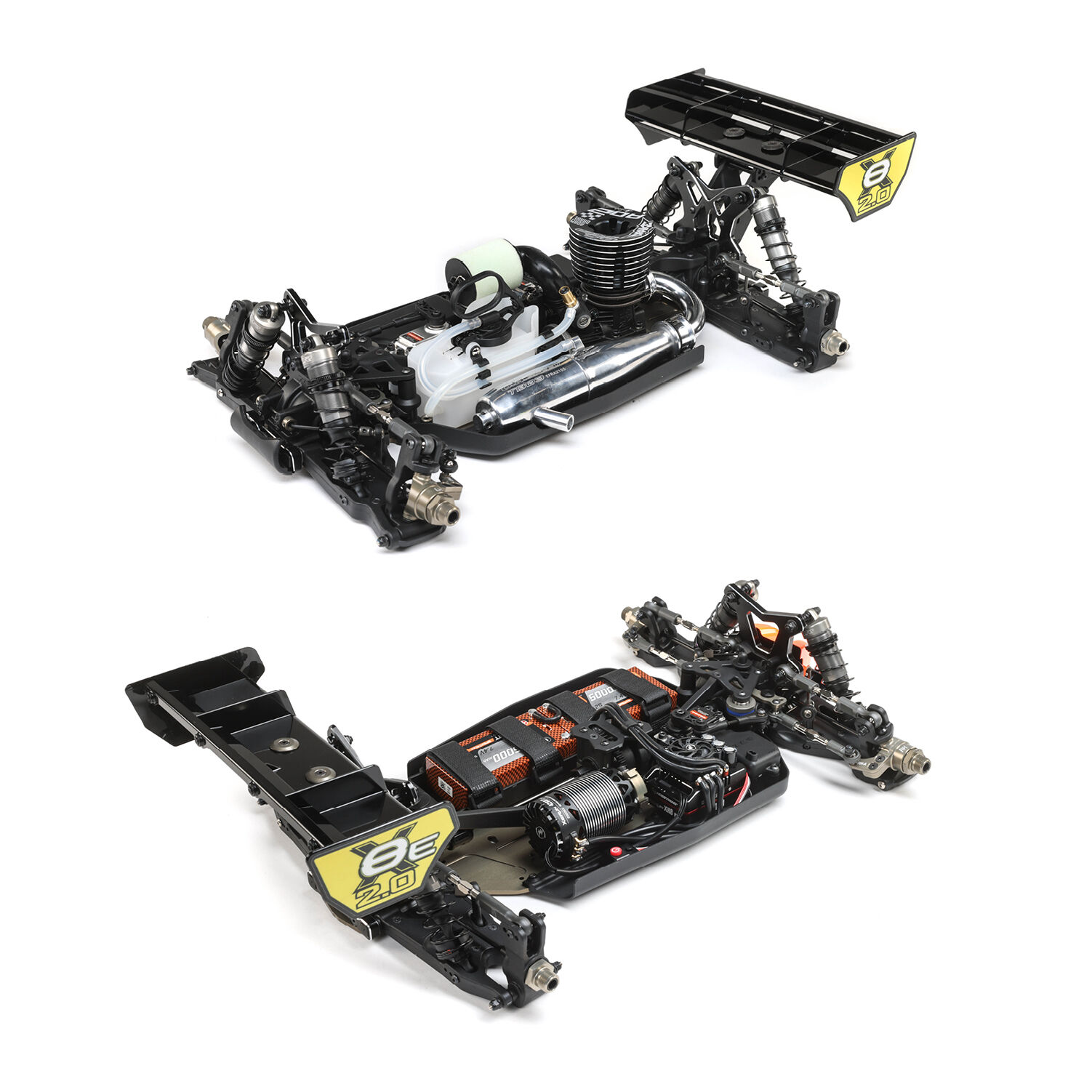 Team Losi Racing 1/8 8IGHT-X/E 2.0 Combo 4X4 Nitro/Electric Race Buggy Kit