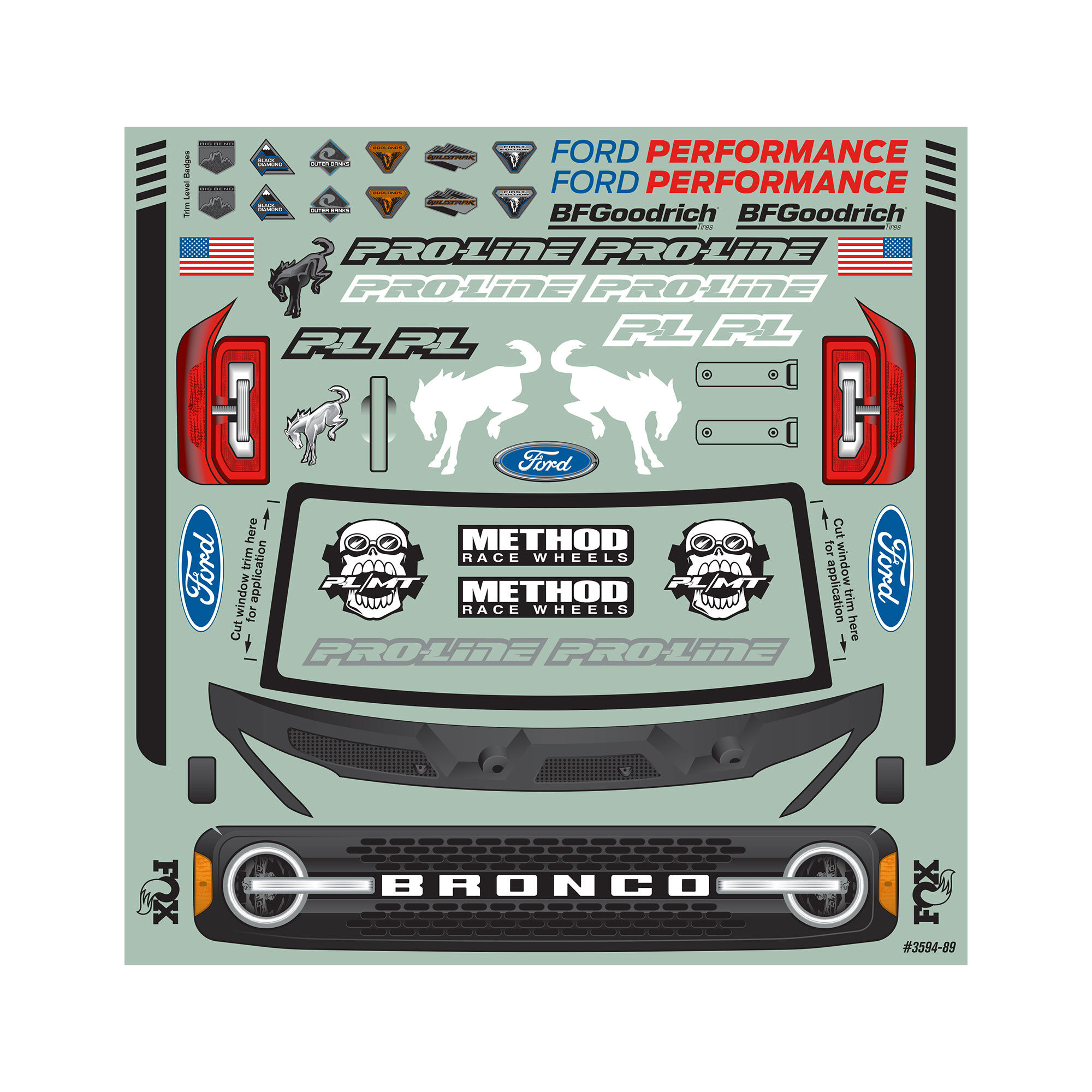 Pro-Line Racing 1/8 2021 Ford Bronco Clear Body: MAXX, E-REVO 2.0