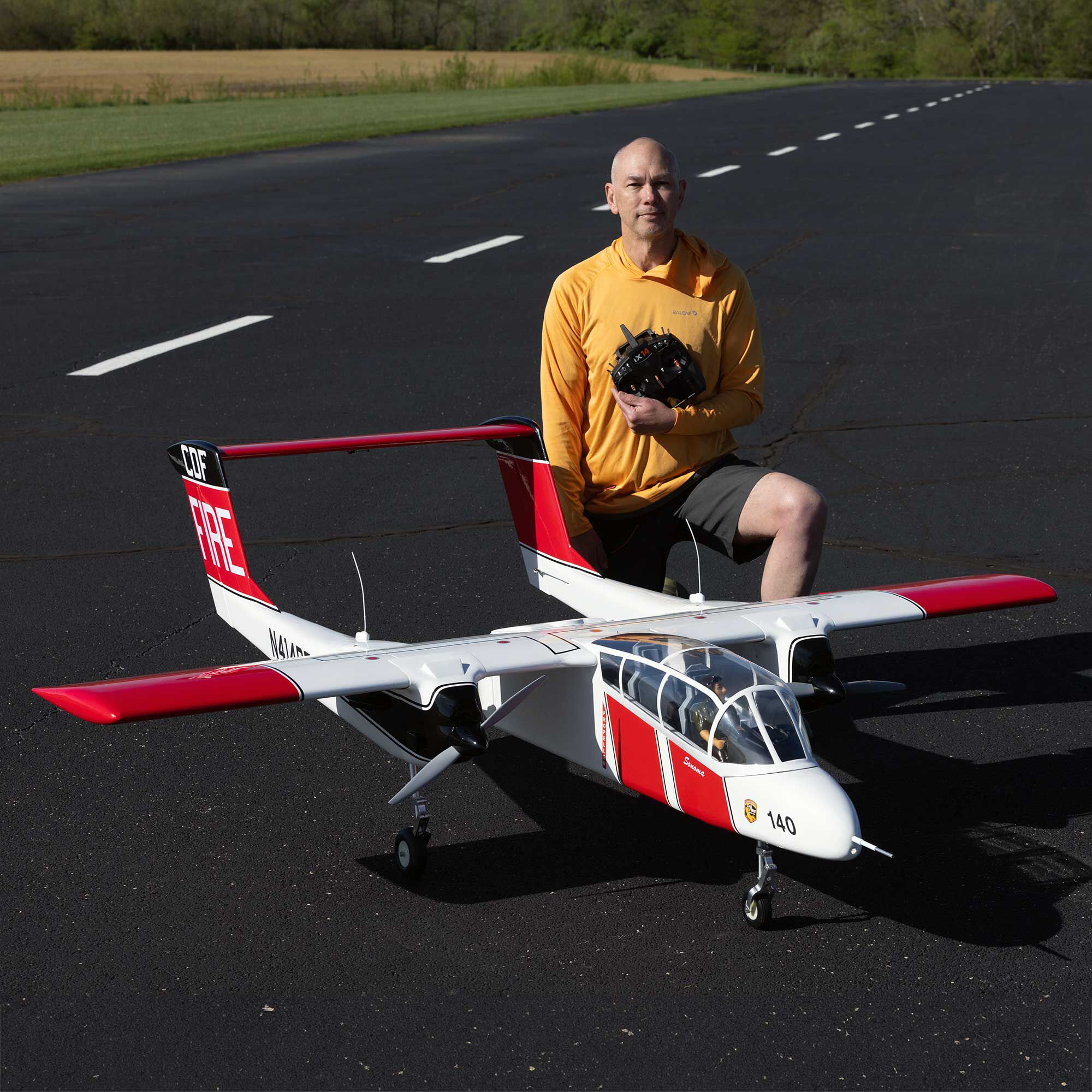 Hangar 9 OV-10 Bronco 20cc ARF with Landing Gear Set, Spektrum Avian Motors and ESCs Combo