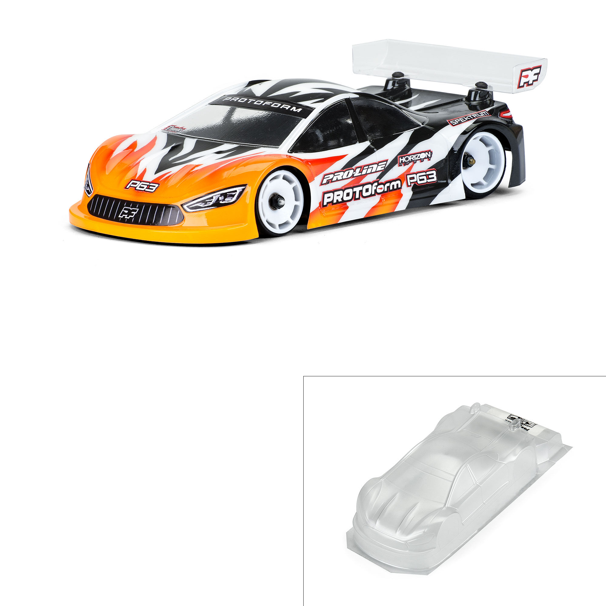 PROTOform 1/28 P63 Light Weight Clear Body: Mini-Z & 1/28 Chassis (98mm WB)