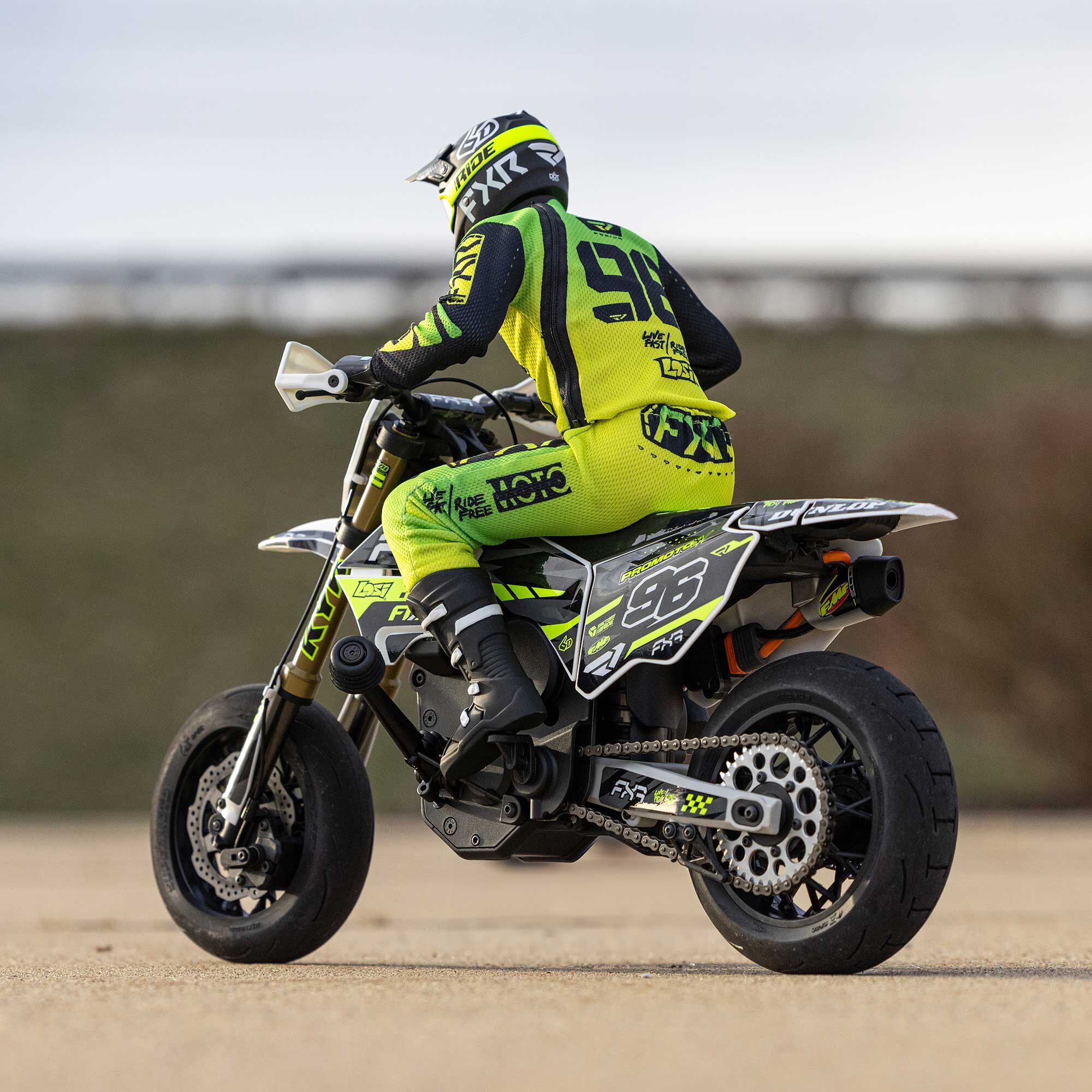 Losi 1/4 Promoto-SM FXR Supermoto Motorcycle RTR (Battery and Charger Included), White