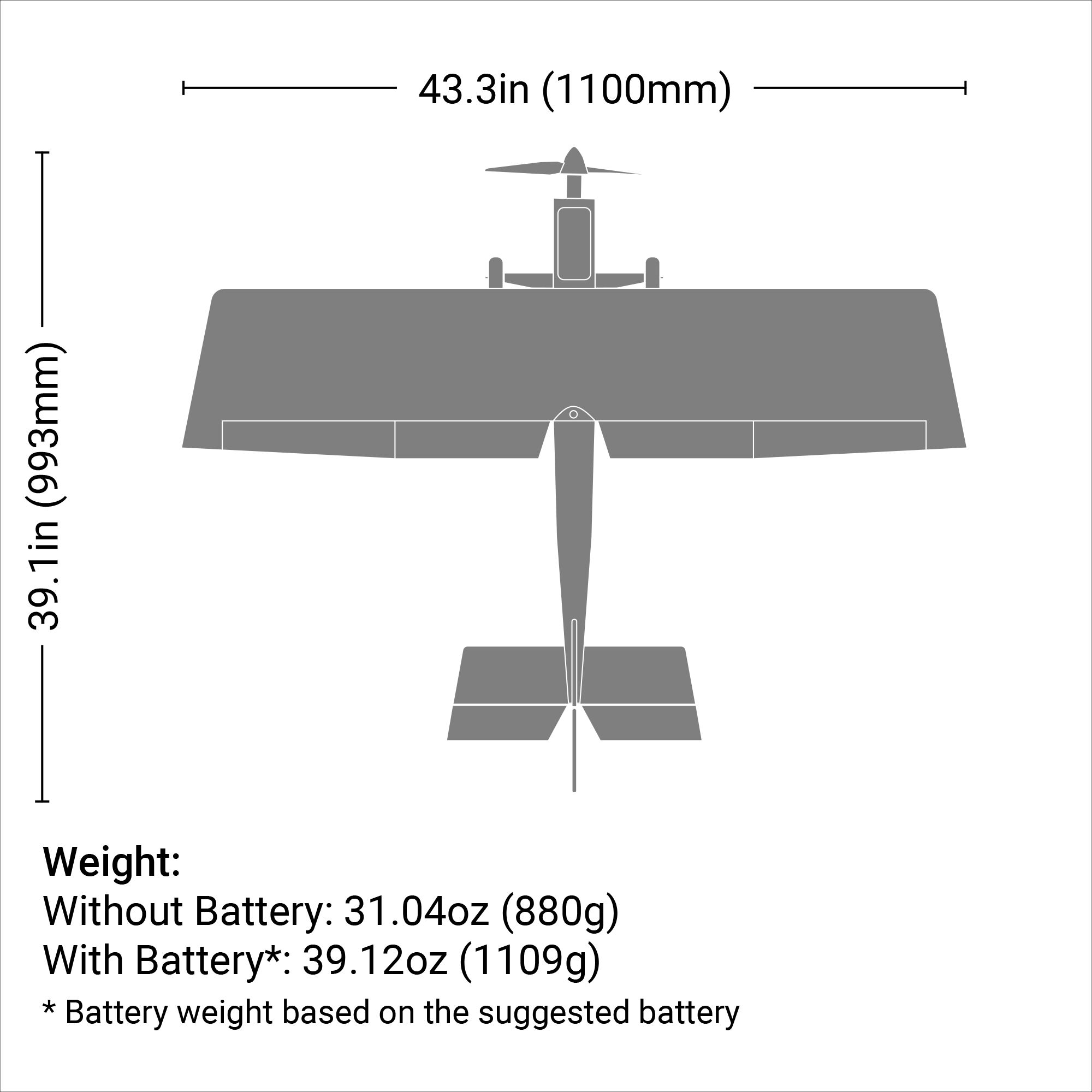E-flite Ultra Stick 1.1m BNF Basic with AS3X and SAFE Select