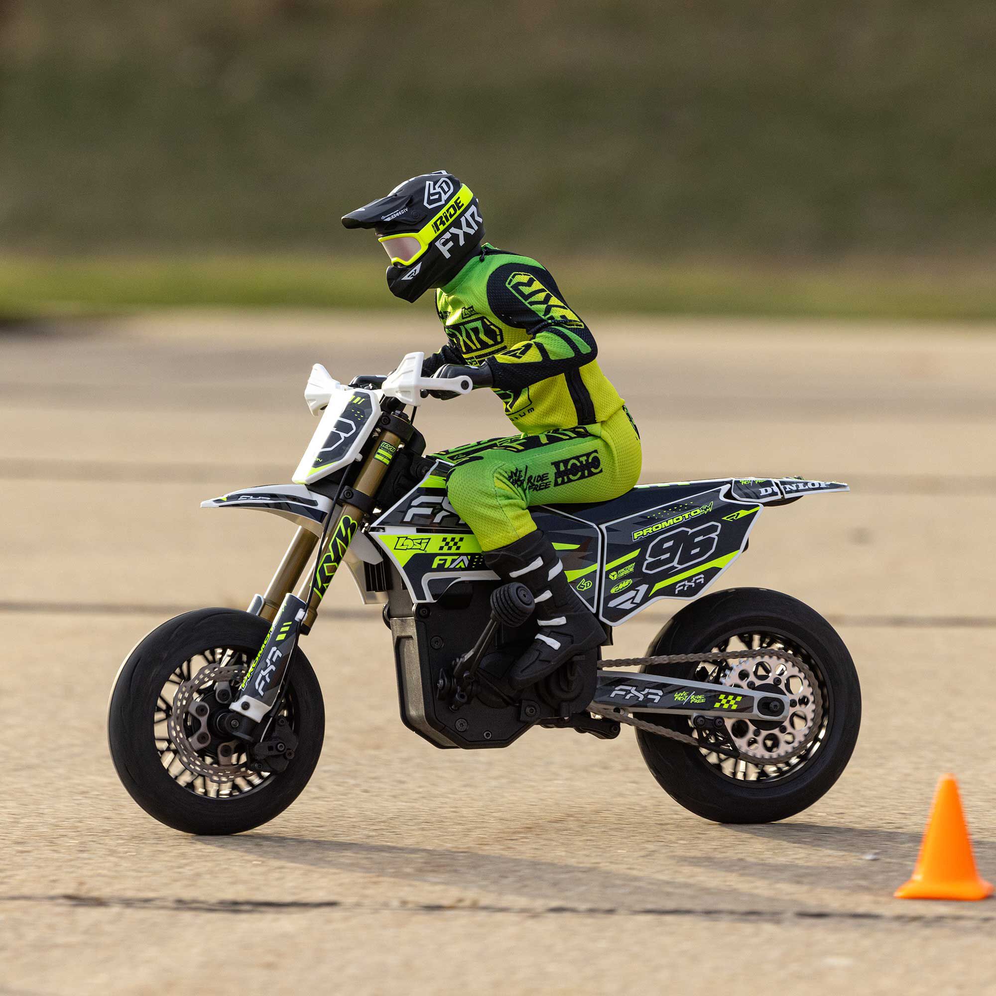 Losi 1/4 Promoto-SM FXR Supermoto Motorcycle RTR (Battery and Charger Included), White
