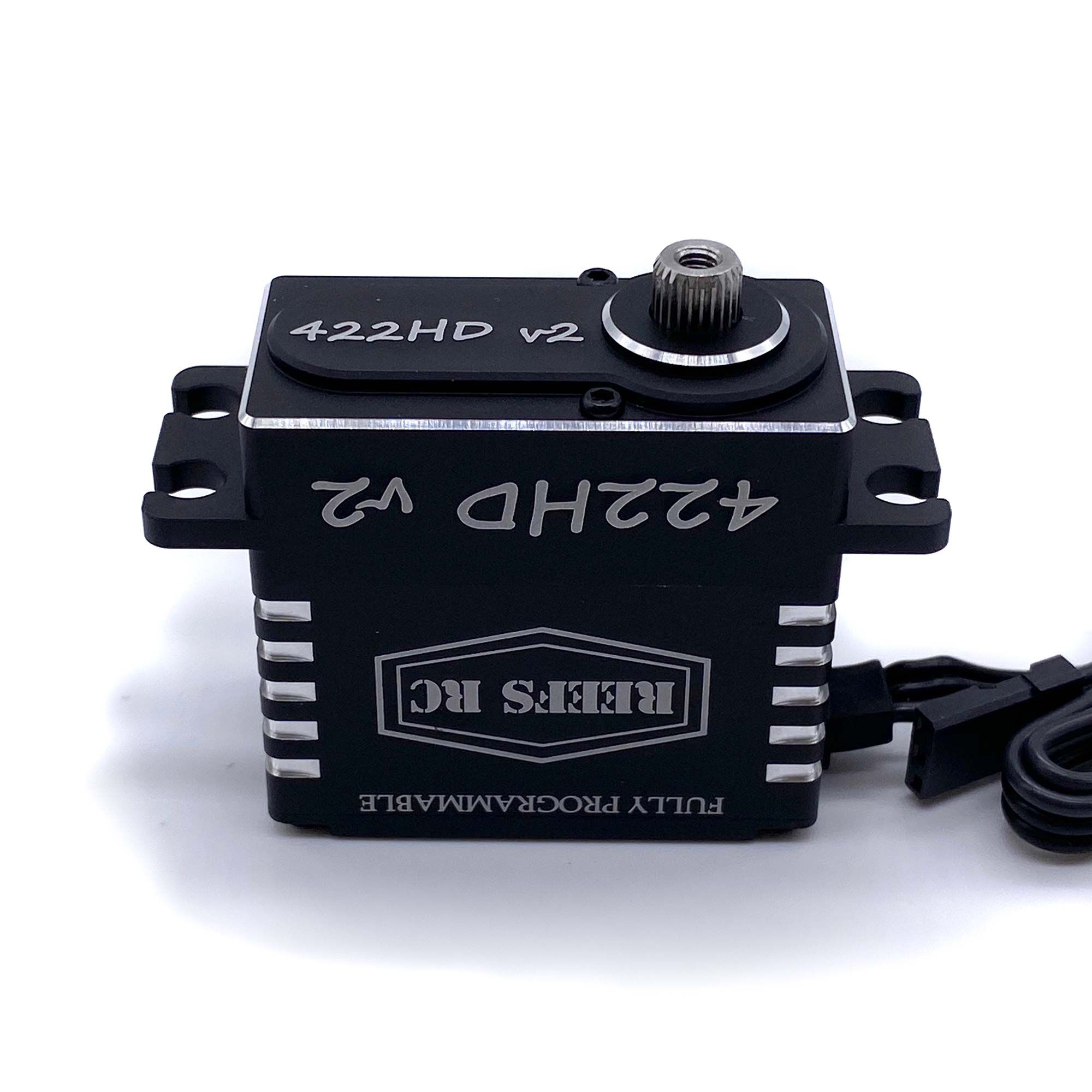 REEFS RC 422HD V2 Digital Metal Gear Waterproof Programmable Servo, Black