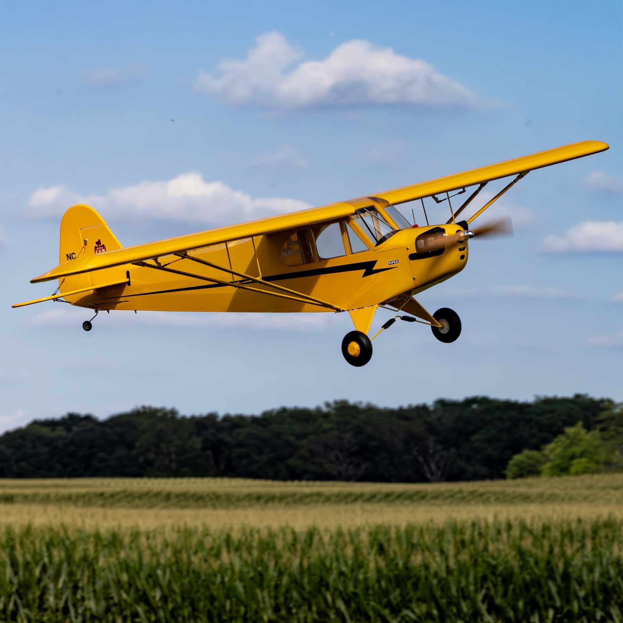 Hangar 9 J-3 Cub 10cc EP PNP, 82.5" with Receiver and Battery Combo
