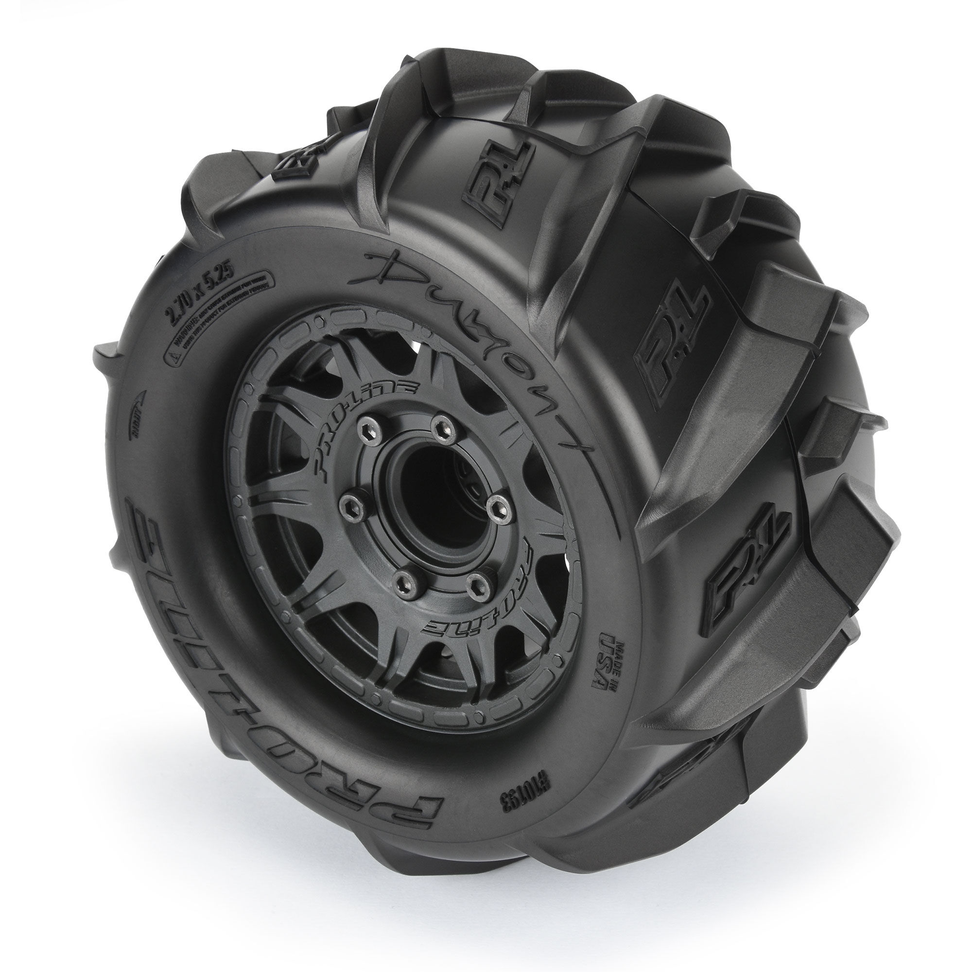 Pro-Line Racing 1/10 Dumont F/R 2.8" MT Tires Mounted 12mm/14mm Black Raid (2)