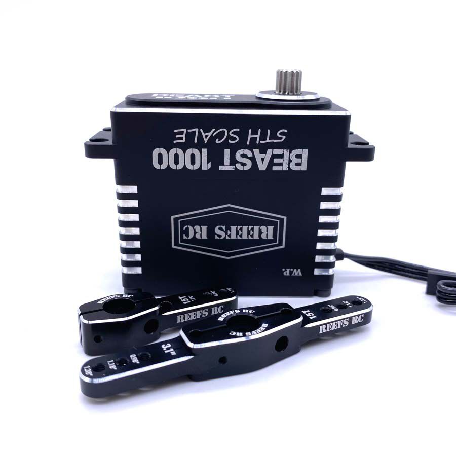 REEFS RC Beast 1000 1/5 Scale Digital Metal Gear Waterproof Servo, Black