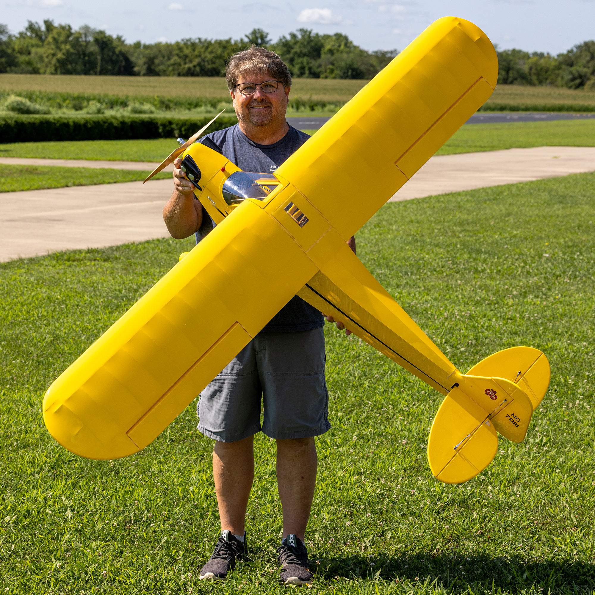 Hangar 9 J-3 Cub 10cc EP PNP, 82.5" with Receiver and Battery Combo