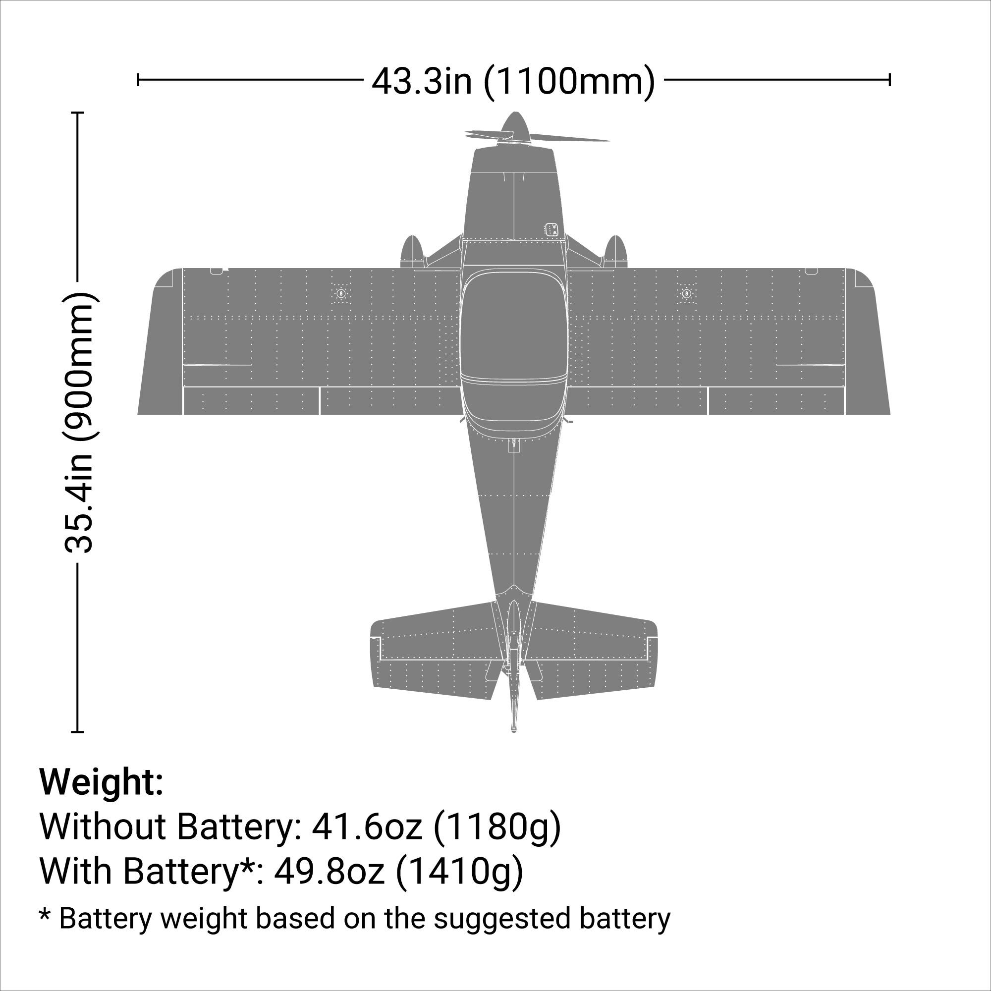E-flite RV-7 1.1m BNF Basic with SAFE Select and AS3X