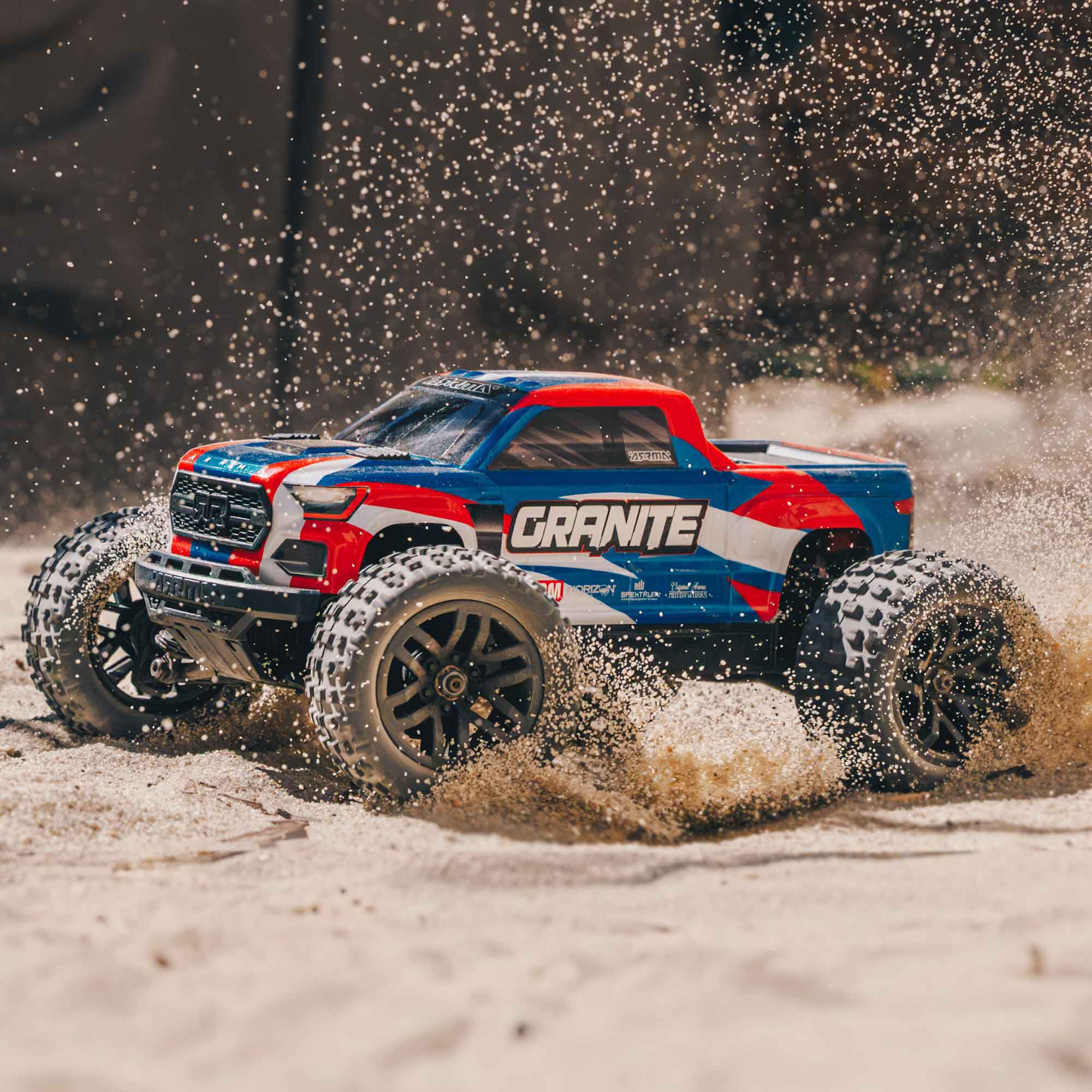 ARRMA 1/18 GRANITE GROM 4X4 RTR Brushed Monster Truck (Battery & Charger Included), Blue
