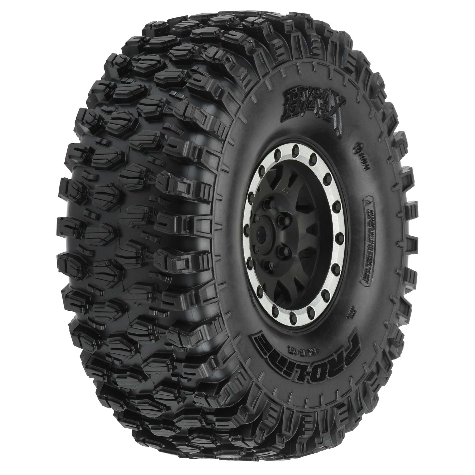 Pro-Line Racing 1/10 Hyrax Predator F/R 1.9" Mounted 12mm Blk/Slvr Impulse (2)