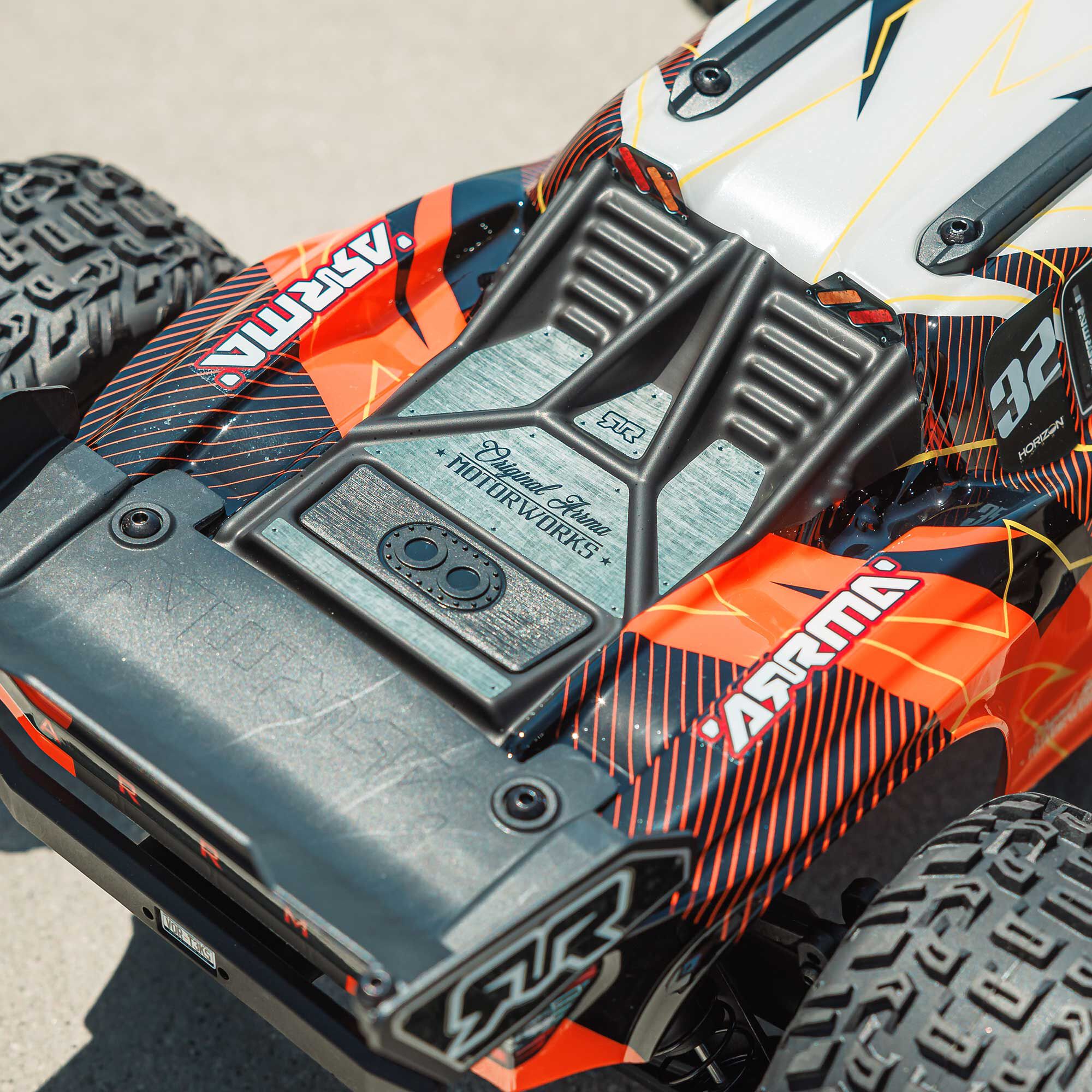 ARRMA 1/10 VORTEKS 2WD RTR Brushed Stadium Truck (Battery & Charger Included), Orange