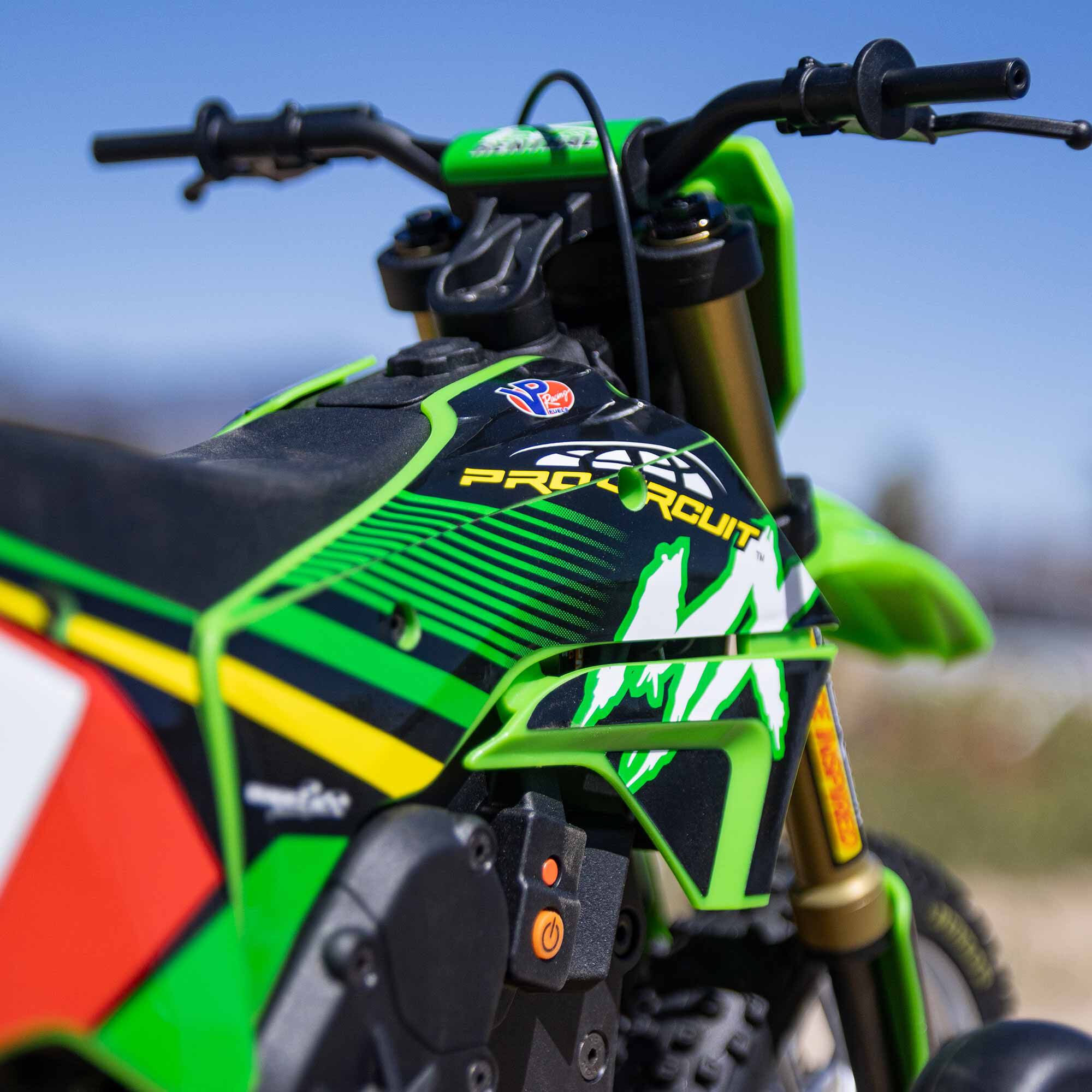 Losi 1/4 Promoto-MX Pro Circuit 2S RTR Brushless Motorcycle (Battery and Charger Included), Green