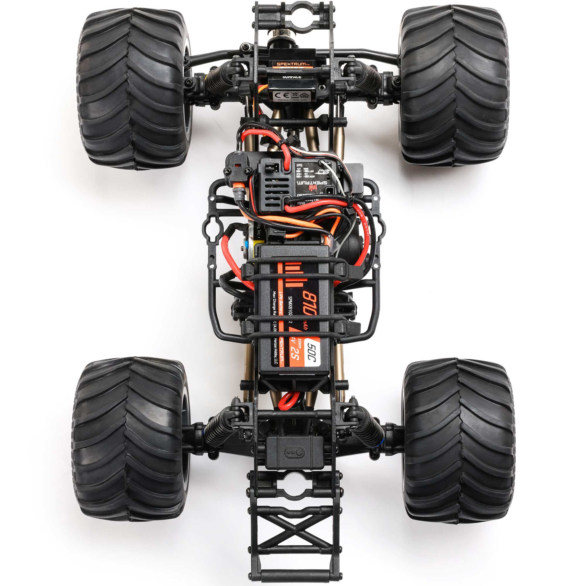 Losi 1/18 Mini LMT Megalodon 2S 4X4 RTR Brushed Monster Truck (Battery & Charger Included), Blue