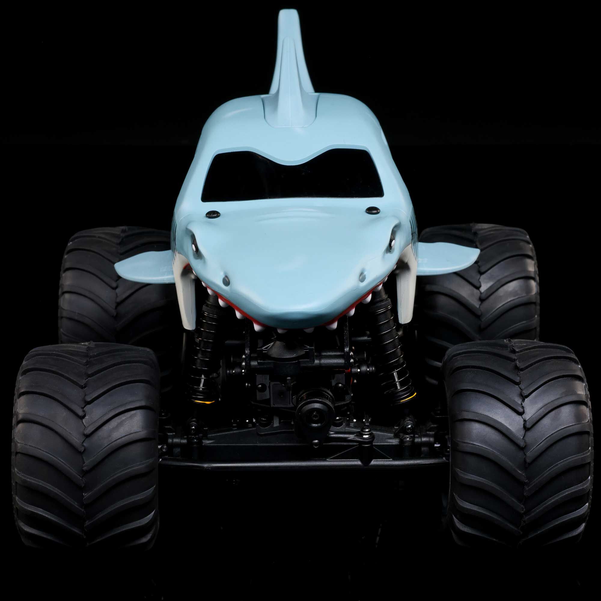 Losi 1/18 Mini LMT Megalodon 2S 4X4 RTR Brushed Monster Truck (Battery & Charger Included), Blue