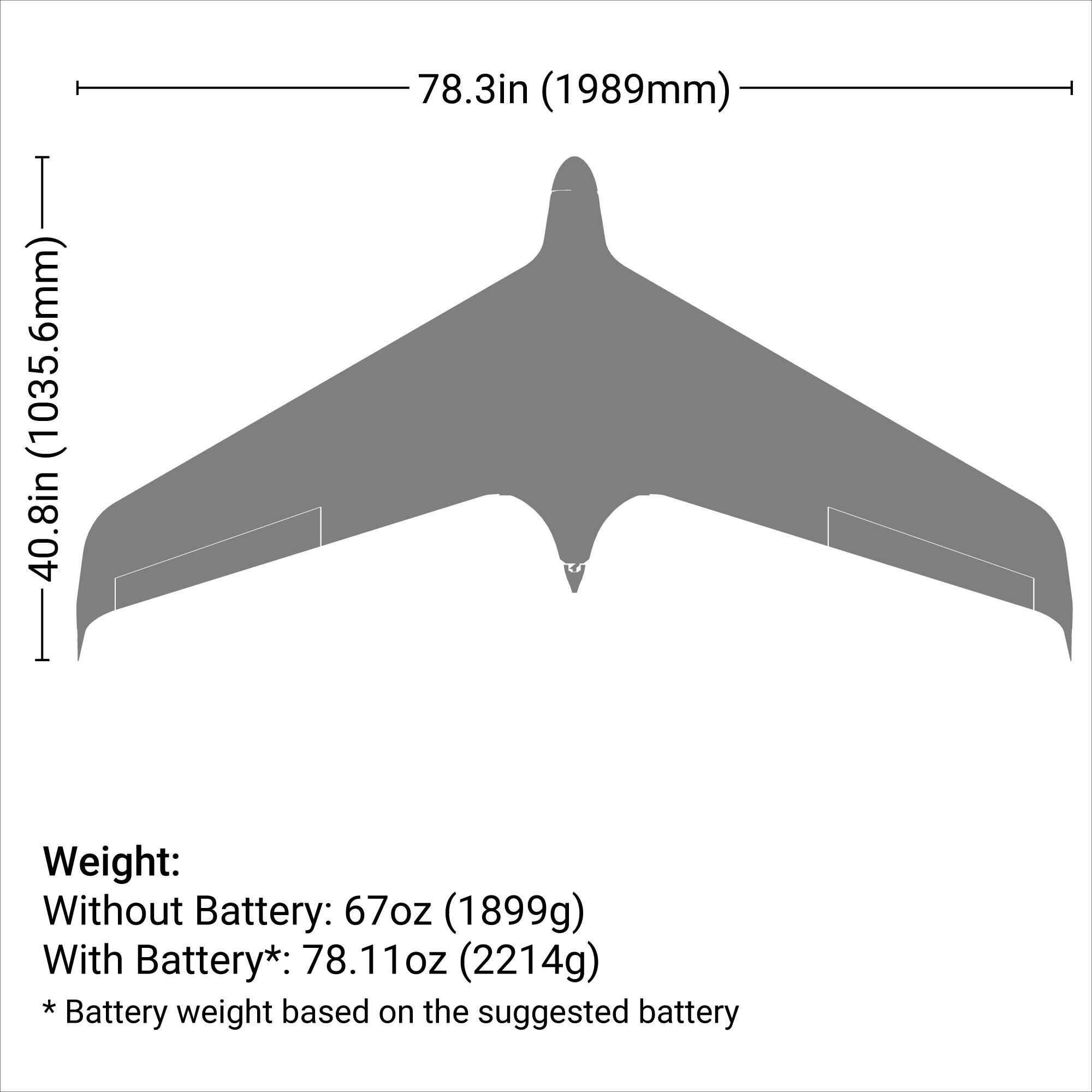 E-flite Opterra 2m Wing BNF Basic with AS3X and SAFE Select