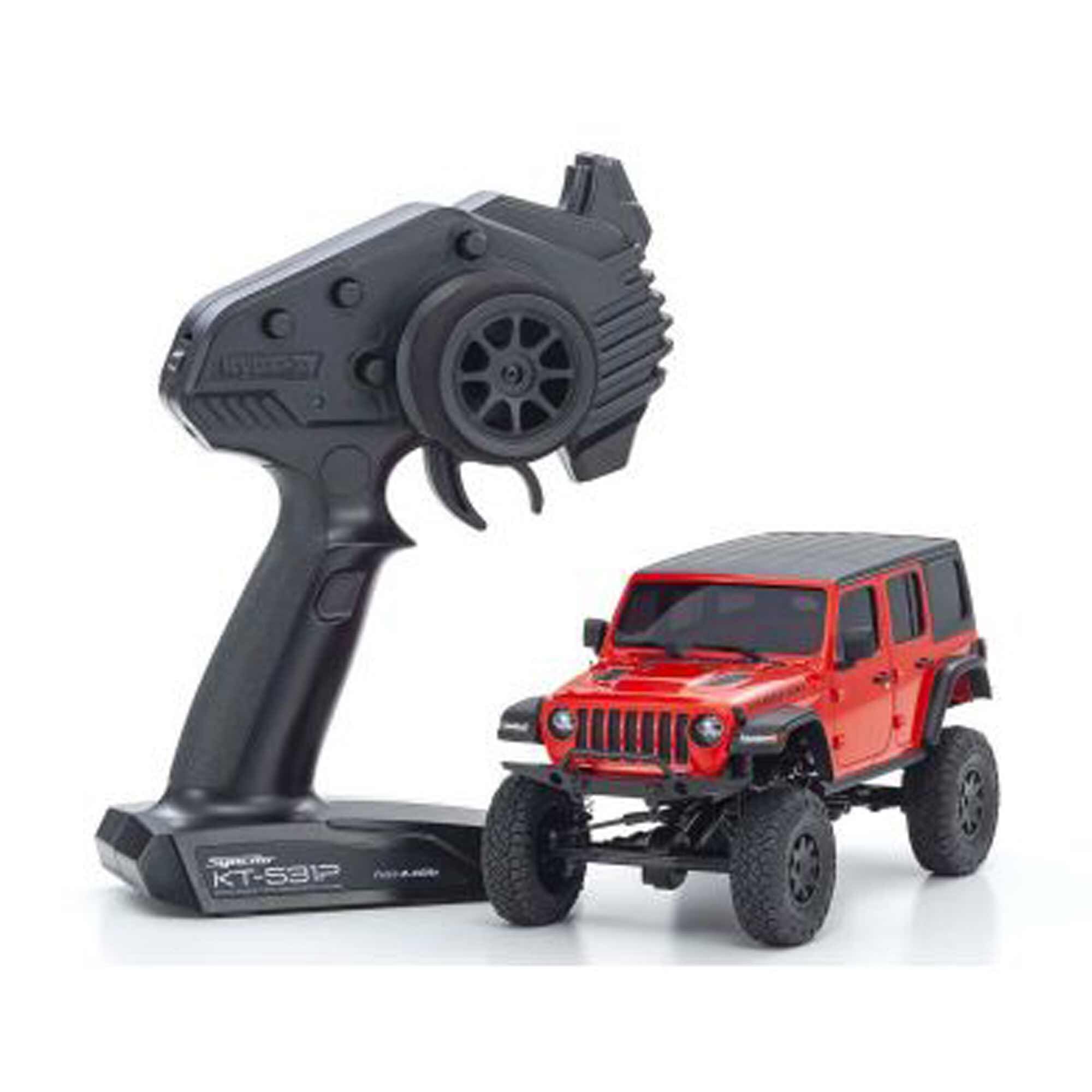 Kyosho 1/28 Jeep Wrangler Unlimited Rubicon MINI-Z 4x4 Crawler RTR, Red