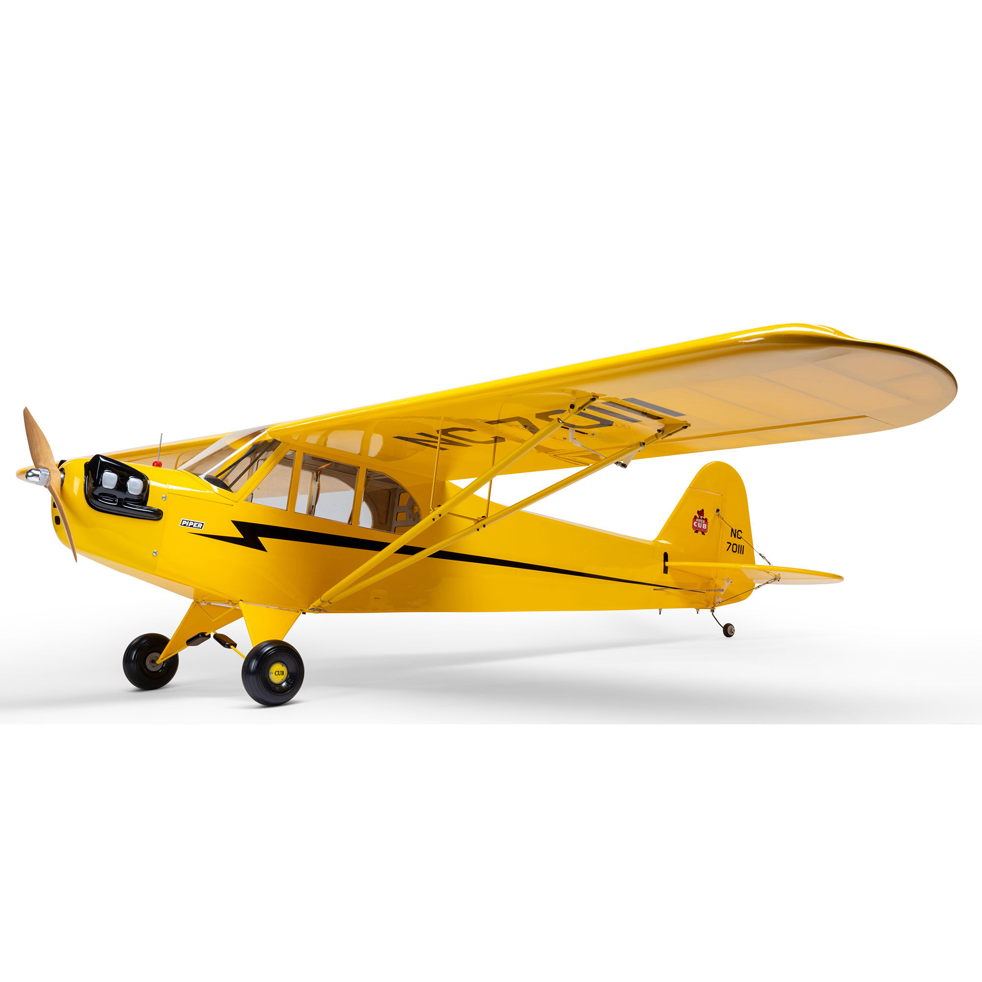 Hangar 9 J-3 Cub 10cc EP PNP, 82.5" with Receiver and Battery Combo