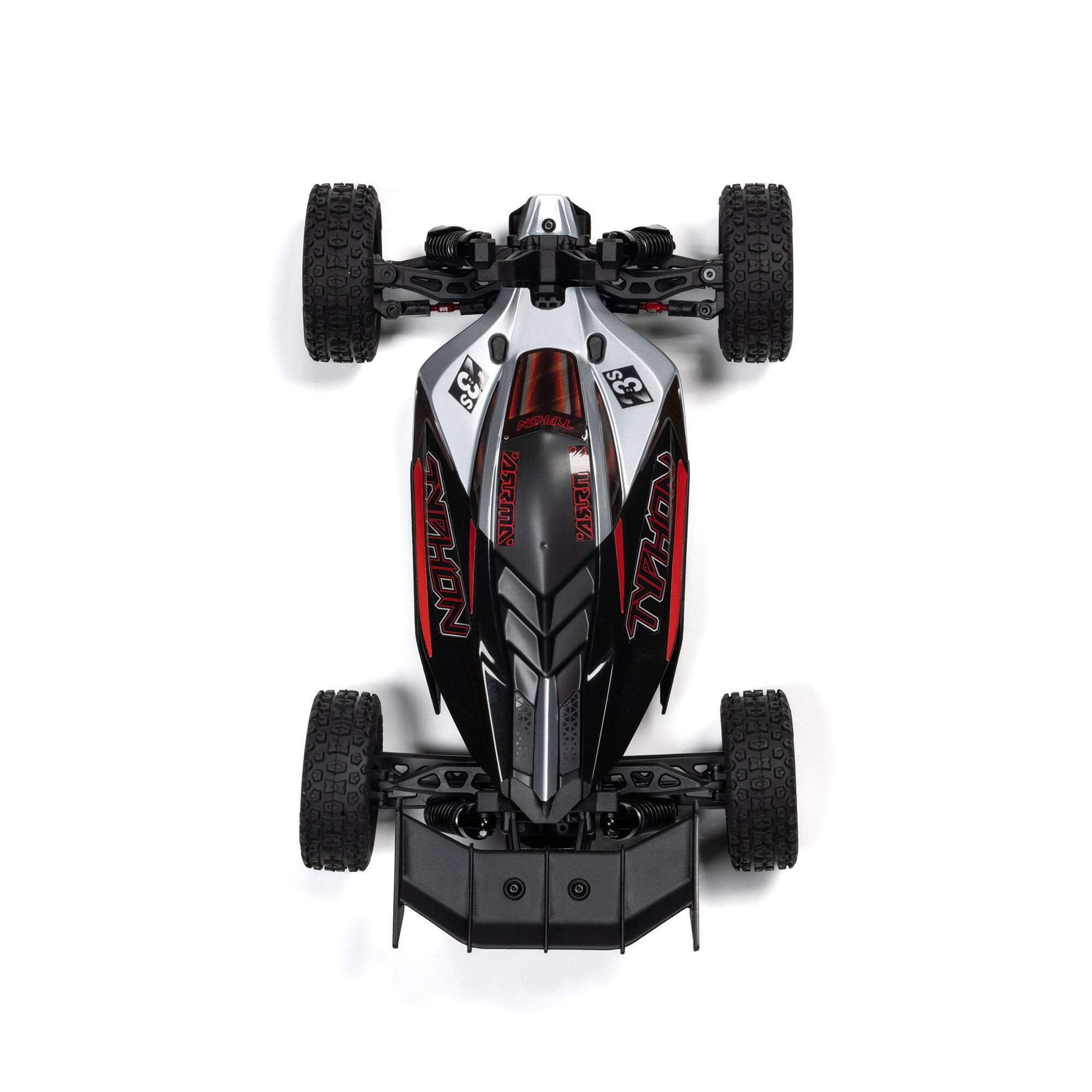 ARRMA 1/14 TYPHON GROM 223S DSC 4X4 RTR Brushless Buggy, Silver