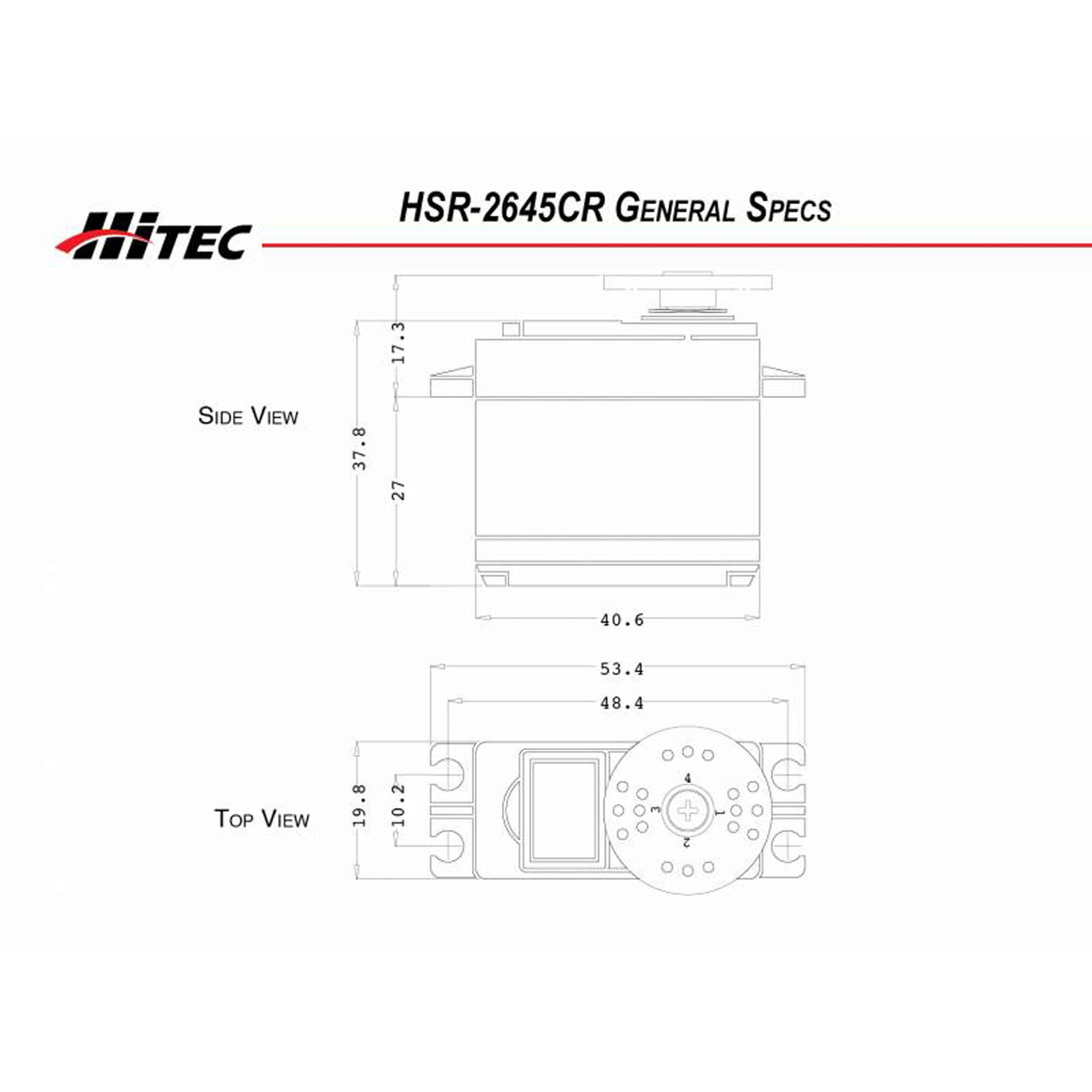 Hitec RCD Inc. HSR-2645CR Standard Digital Continuous Rotation Robot Servo