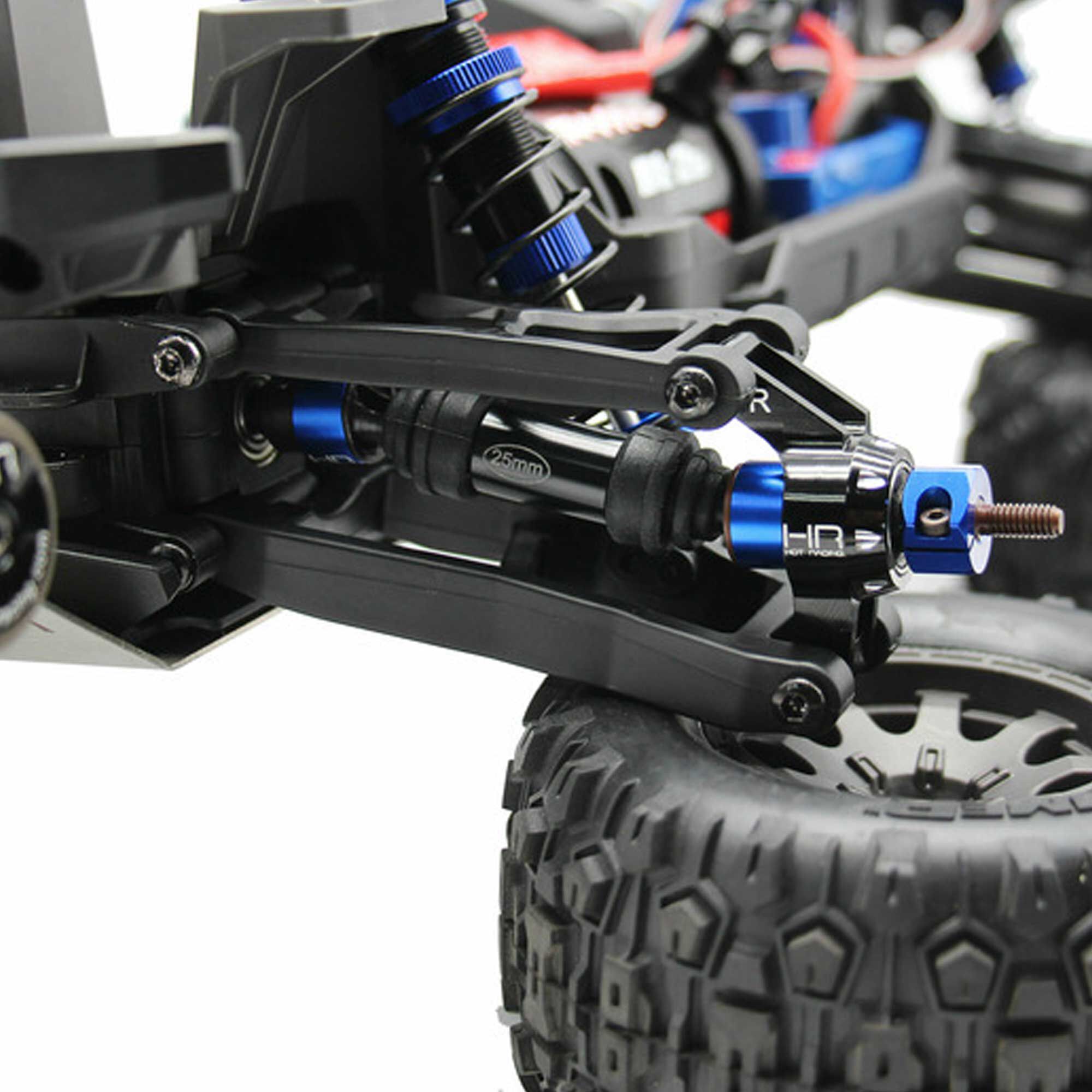 Hot Racing Metal CV Splined Driveshaft Set, 1/10 Traxxas Mini Maxx, Blue