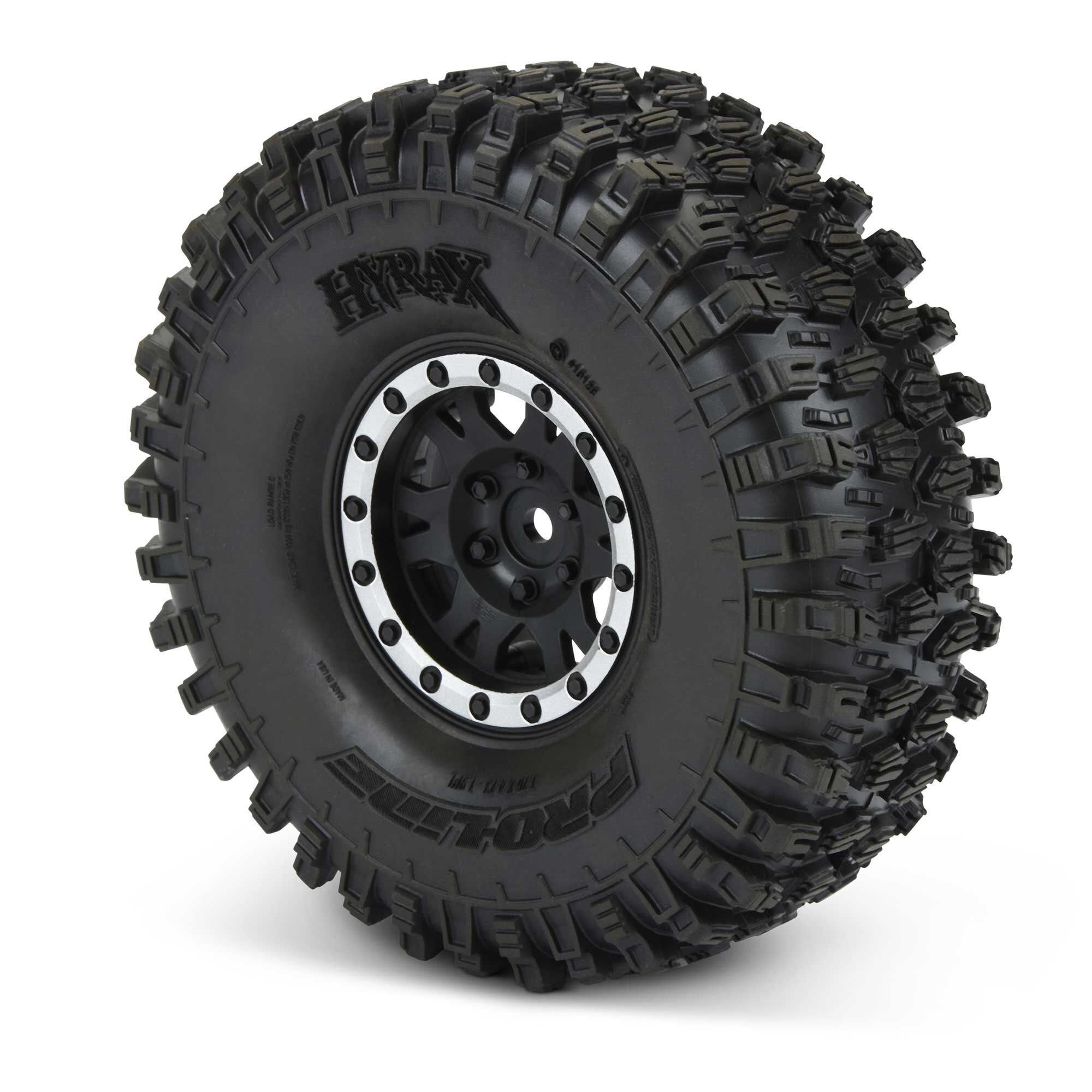 Pro-Line Racing 1/10 Hyrax Predator F/R 1.9" Mounted 12mm Blk/Slvr Impulse (2)