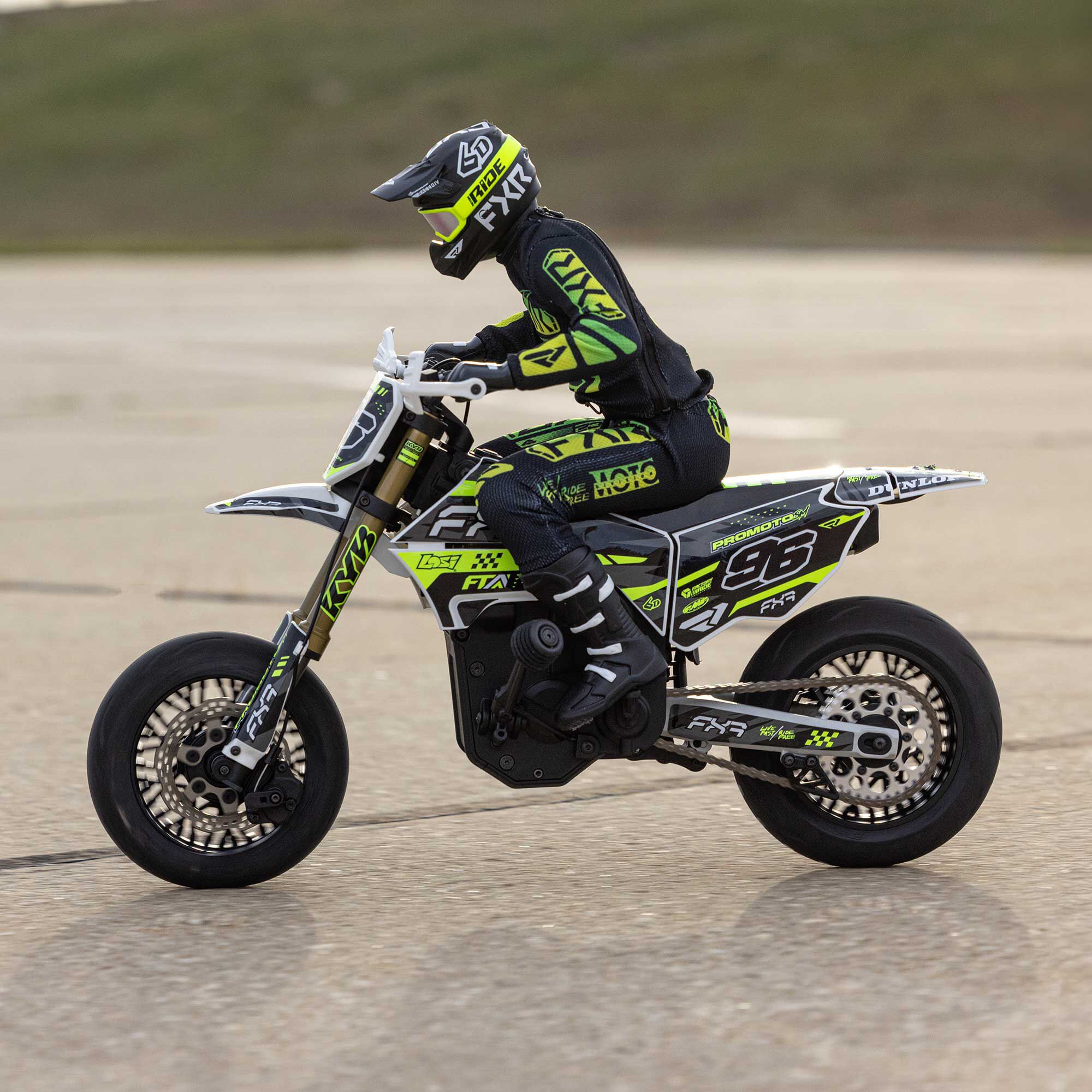 Losi 1/4 Promoto-SM FXR Supermoto Motorcycle RTR Basic, White