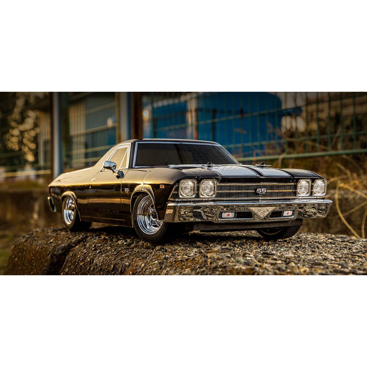 Kyosho 1/10 1969 Chevy El Camino Fazer Mk2 FZ02L Brushed 4x4 On-Road Touring RTR, Tuxedo Black