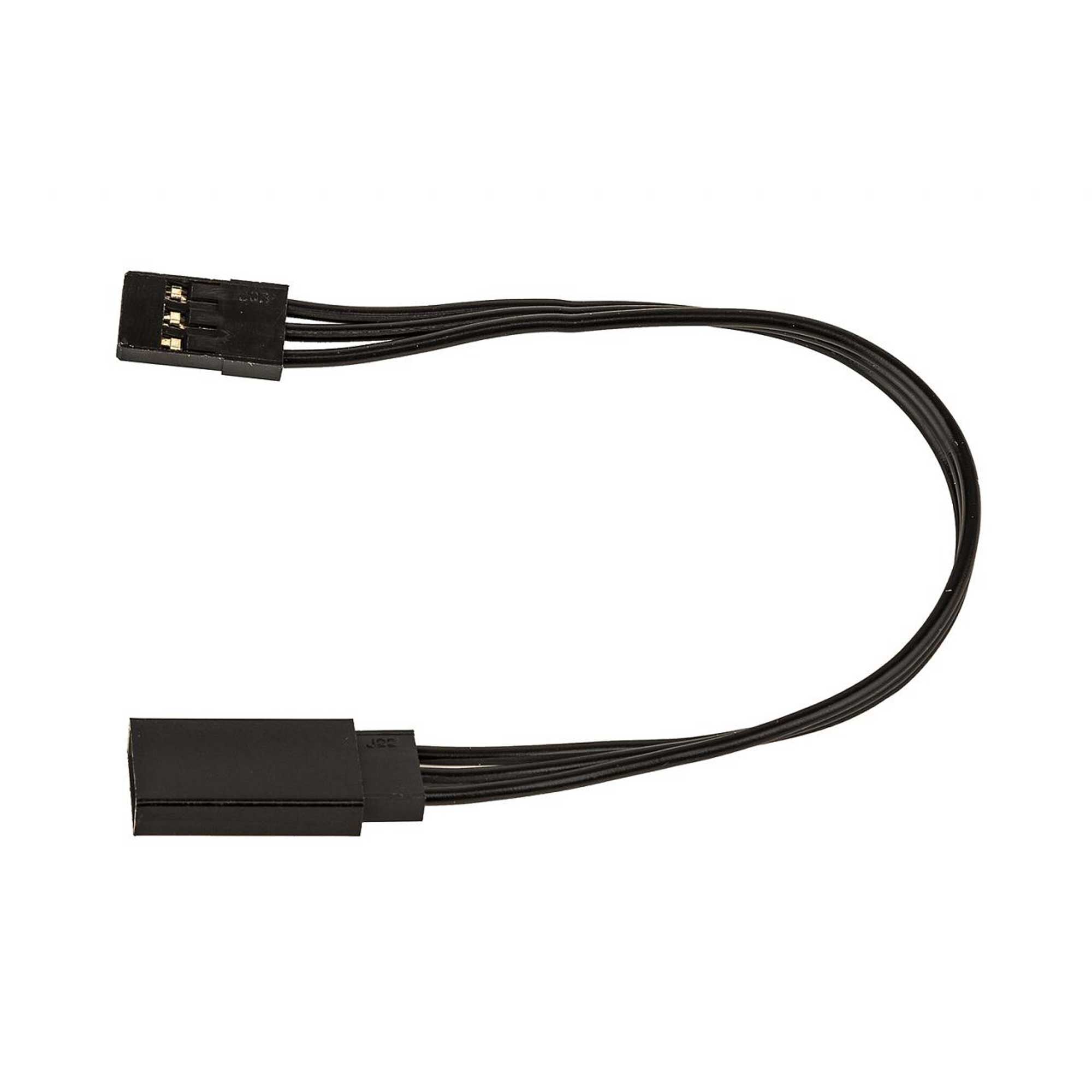Team Associated 125mm Servo Wire Extension, Black (4.92 in)
