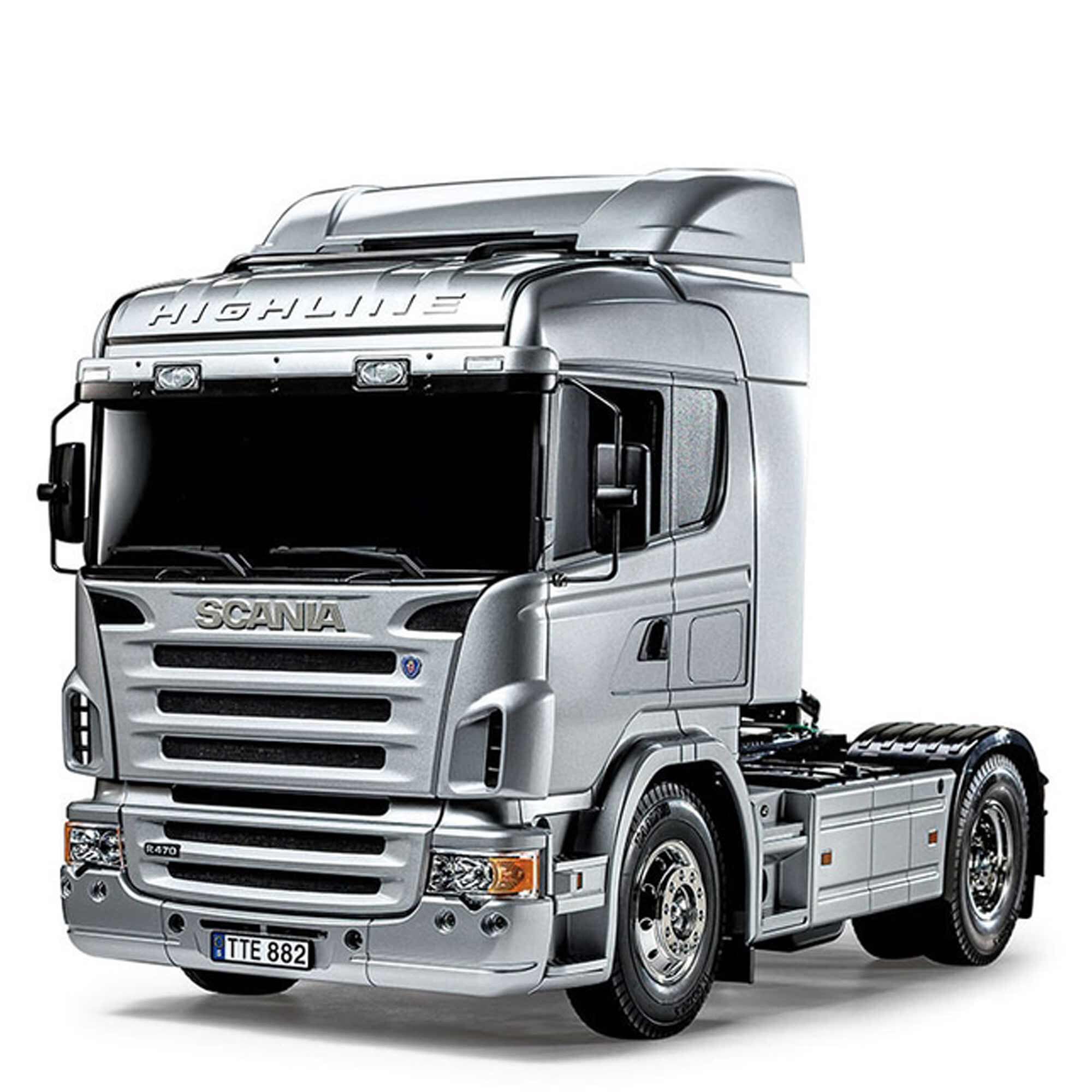 Tamiya 1/14 Scania R470 6X4 Tractor Truck Kit, Silver