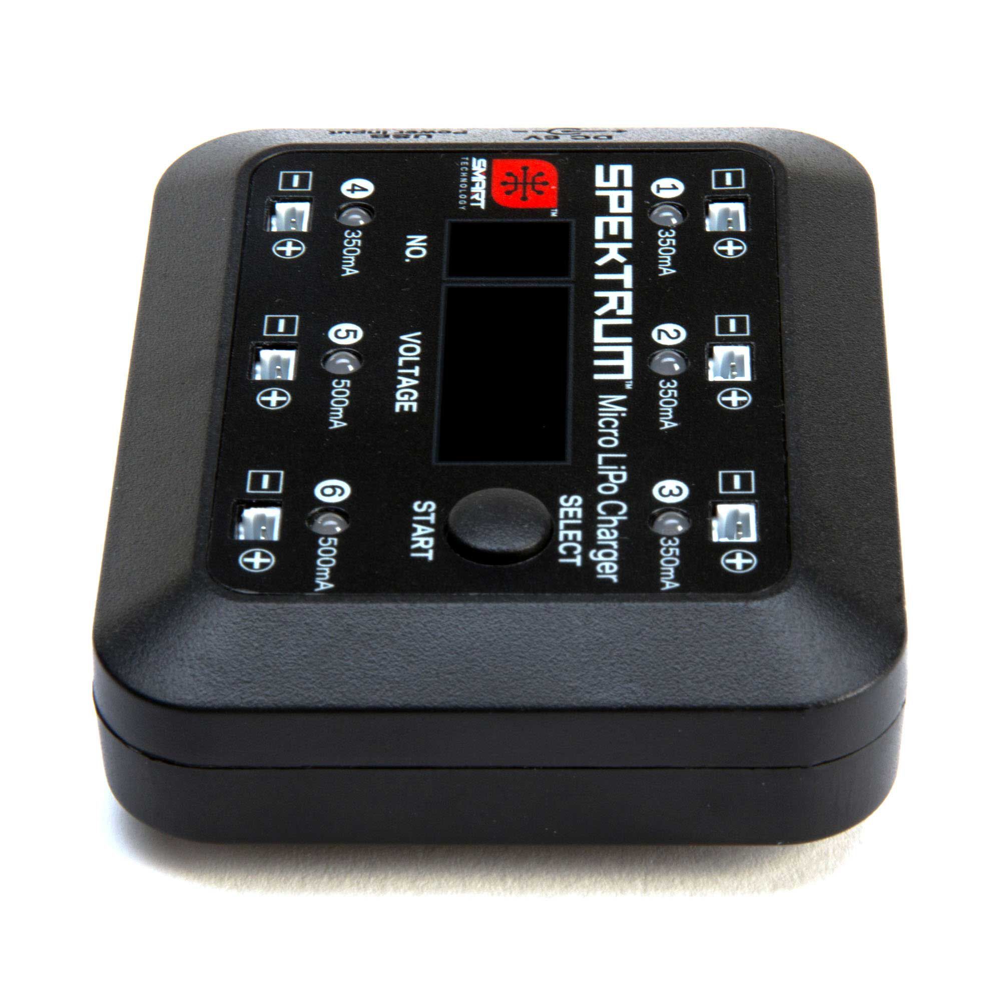Spektrum S63 Micro 6-port DC/USB 1S LiPo Charger