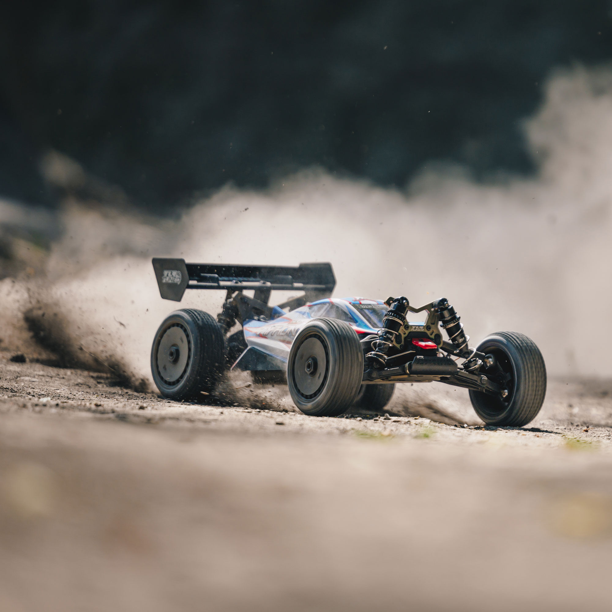 ARRMA 1/8 TYPHON 6S TLR Tuned 4X4 RTR Brushless Buggy, Red/Blue