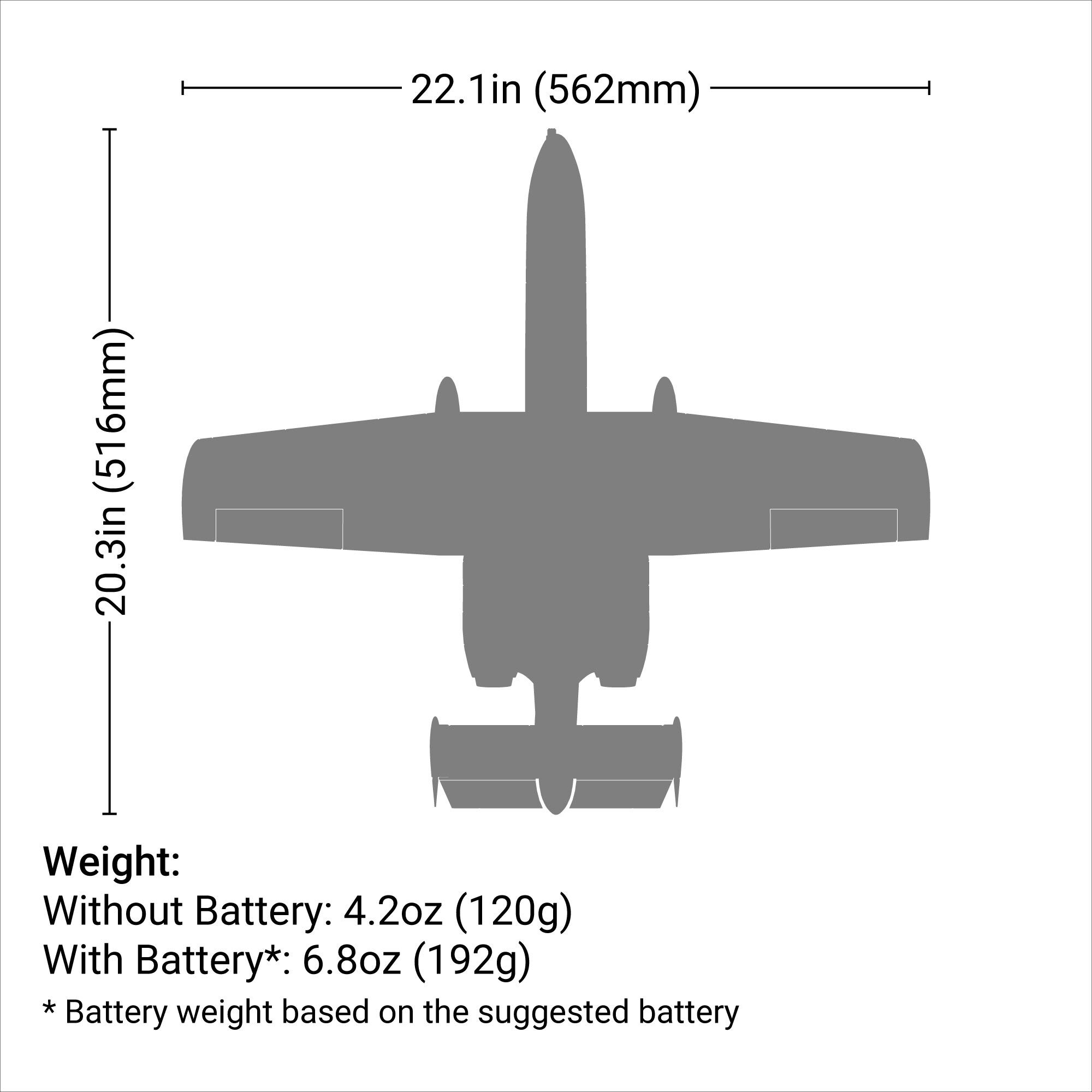 E-flite UMX A-10 Thunderbolt II 30mm EDF Jet BNF Basic with AS3X and SAFE Select