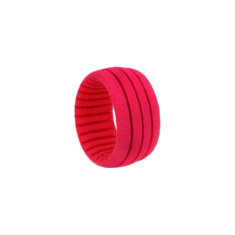 AKA PRODUCTS, INC. 1/8 EVO Impact Super Soft Long Wear Pre-Mounted Tires, White Wheels (2): Truggy