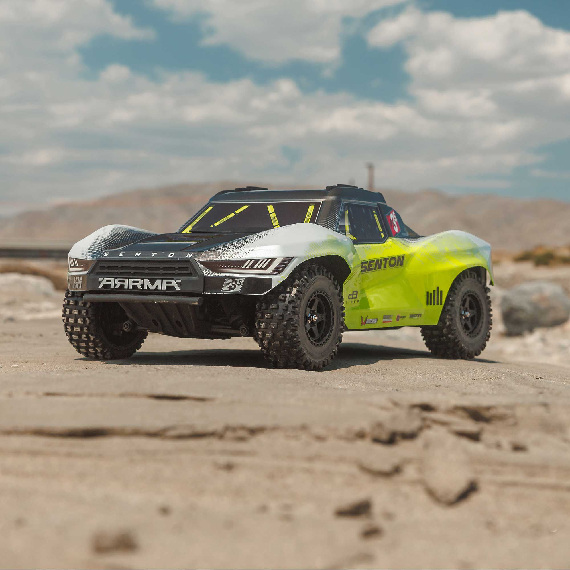 ARRMA 1/10 SENTON 223S DSC 4X4 RTR Brushless Short Course Truck, Yellow