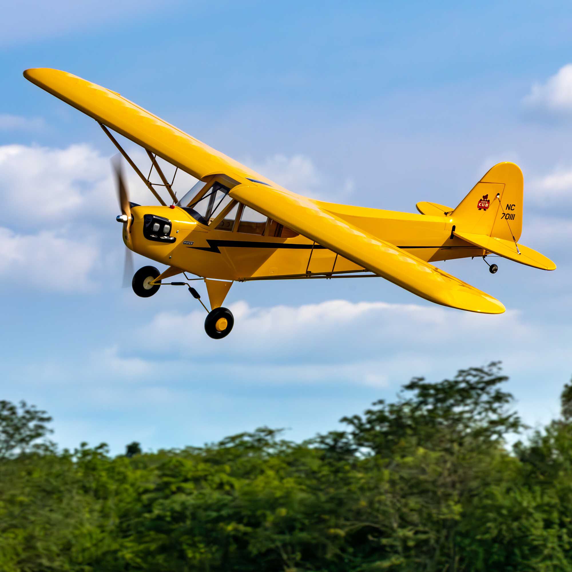 Hangar 9 J-3 Cub 10cc EP PNP, 82.5" with Receiver and Battery Combo
