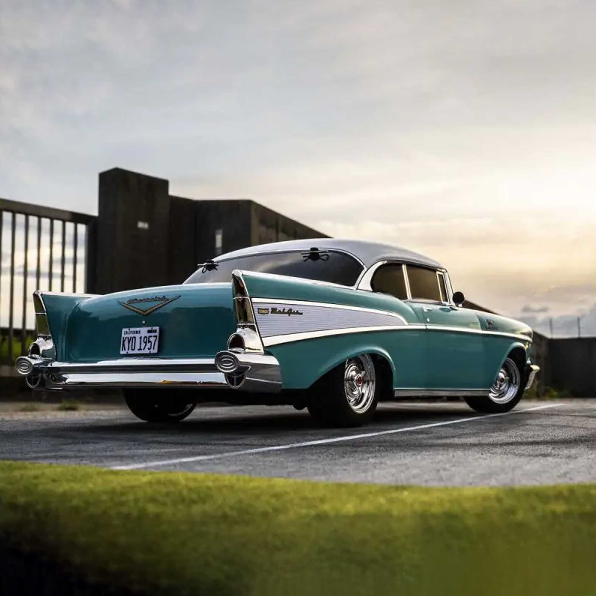 Kyosho 1/10 Chevy Bel Air Coupe Fazer Mk2 4x4 On-Road Touring Car RTR, Turquoise